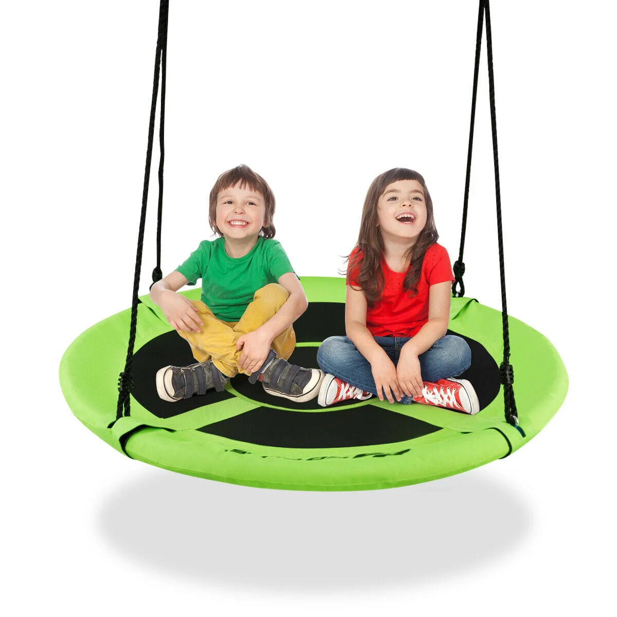 100cm Children Flying Saucer Tree Swing with Adjustable Rope - Image 19