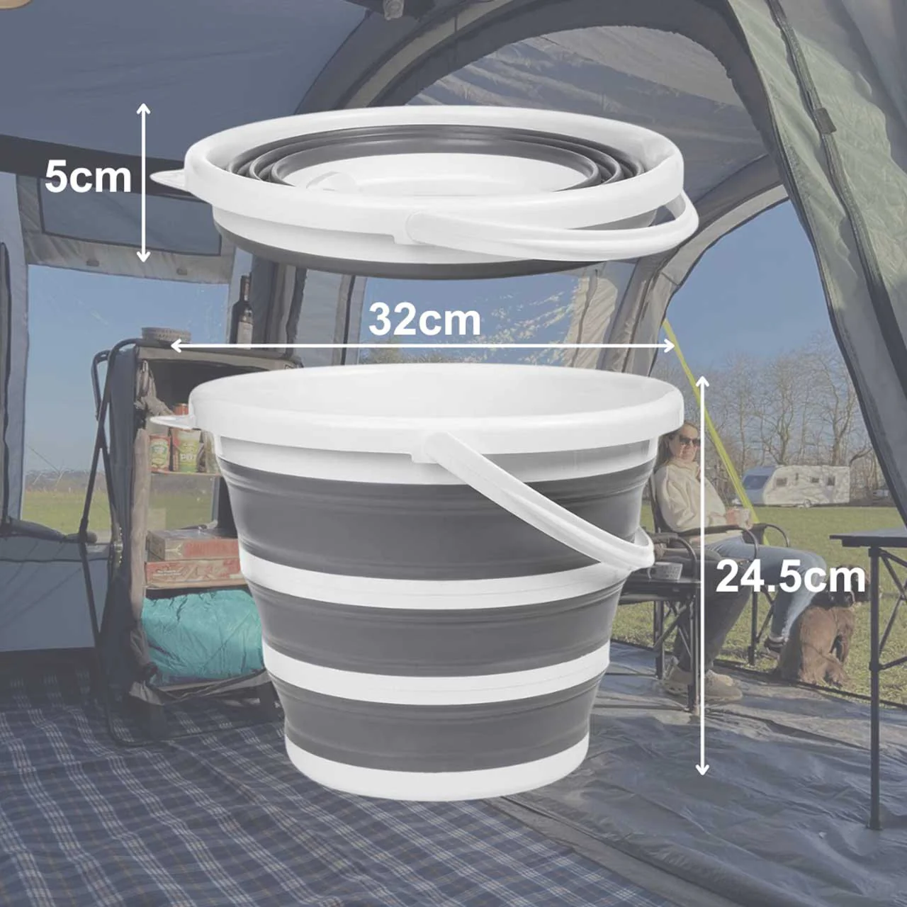 10L Collapsible Folding Bucket - Image 2