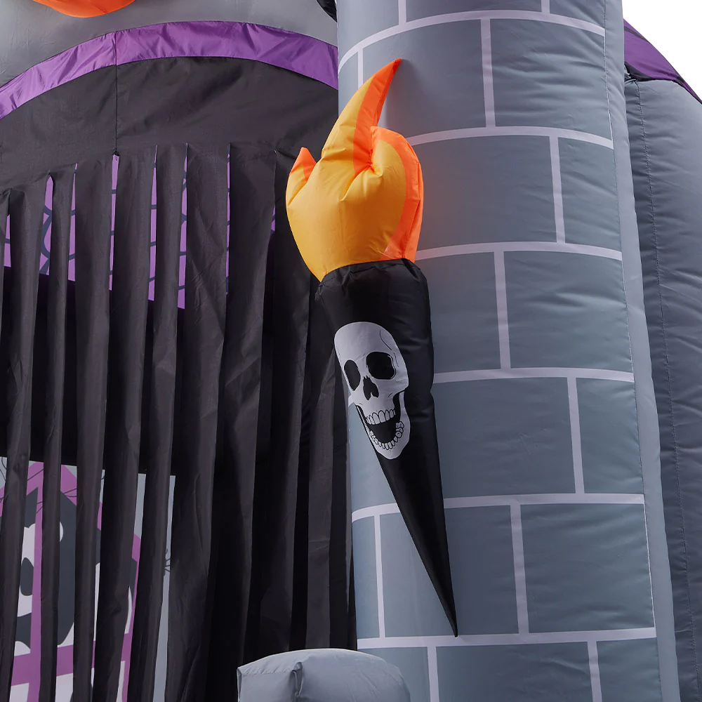 11ft Halloween Haunted House Castle Inflatable With Build-In LED - Image 5