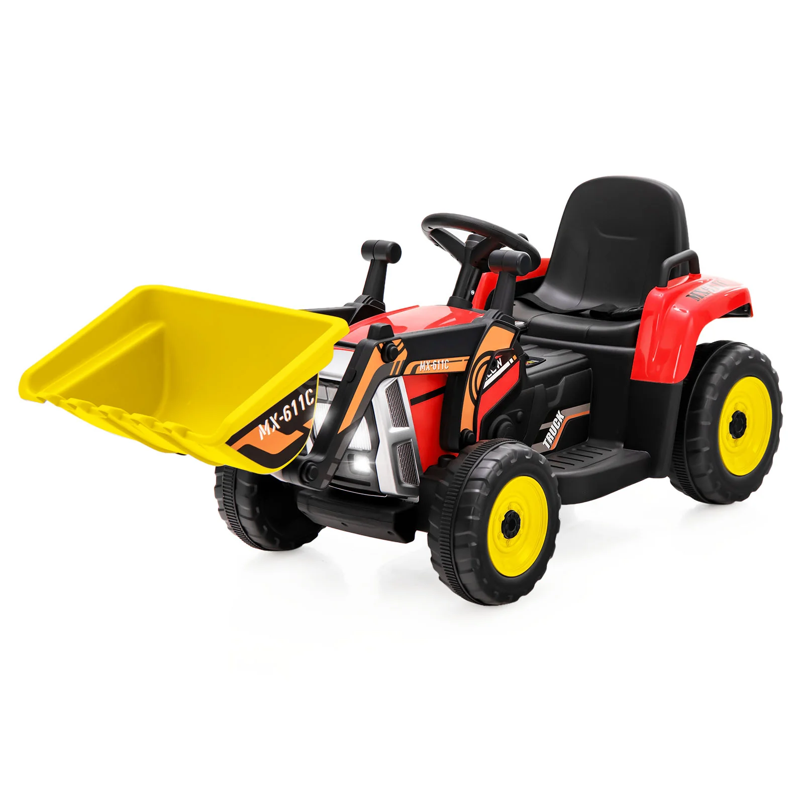 12V Battery Powered Loader Digger with Adjustable Arm and Bucket-Red - Image 6