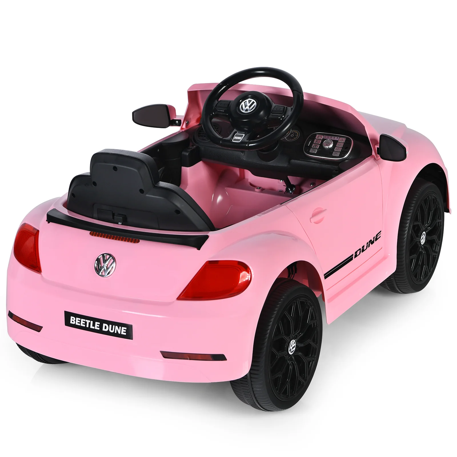 12V Volkswagen Beetle Electric Kids Ride On Car with Remote Control-Pink - Image 8