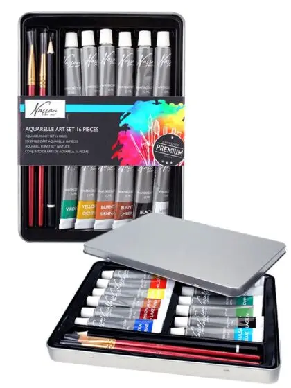16 Piece Watercolour Art Set