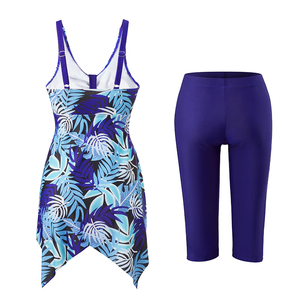 2 Piece Tankini Swimsuit with Double Shoulder Straps - Image 5