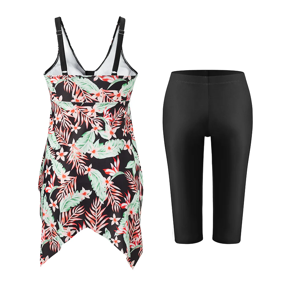2 Piece Tankini Swimsuit With Double Shoulder Straps - Image 5