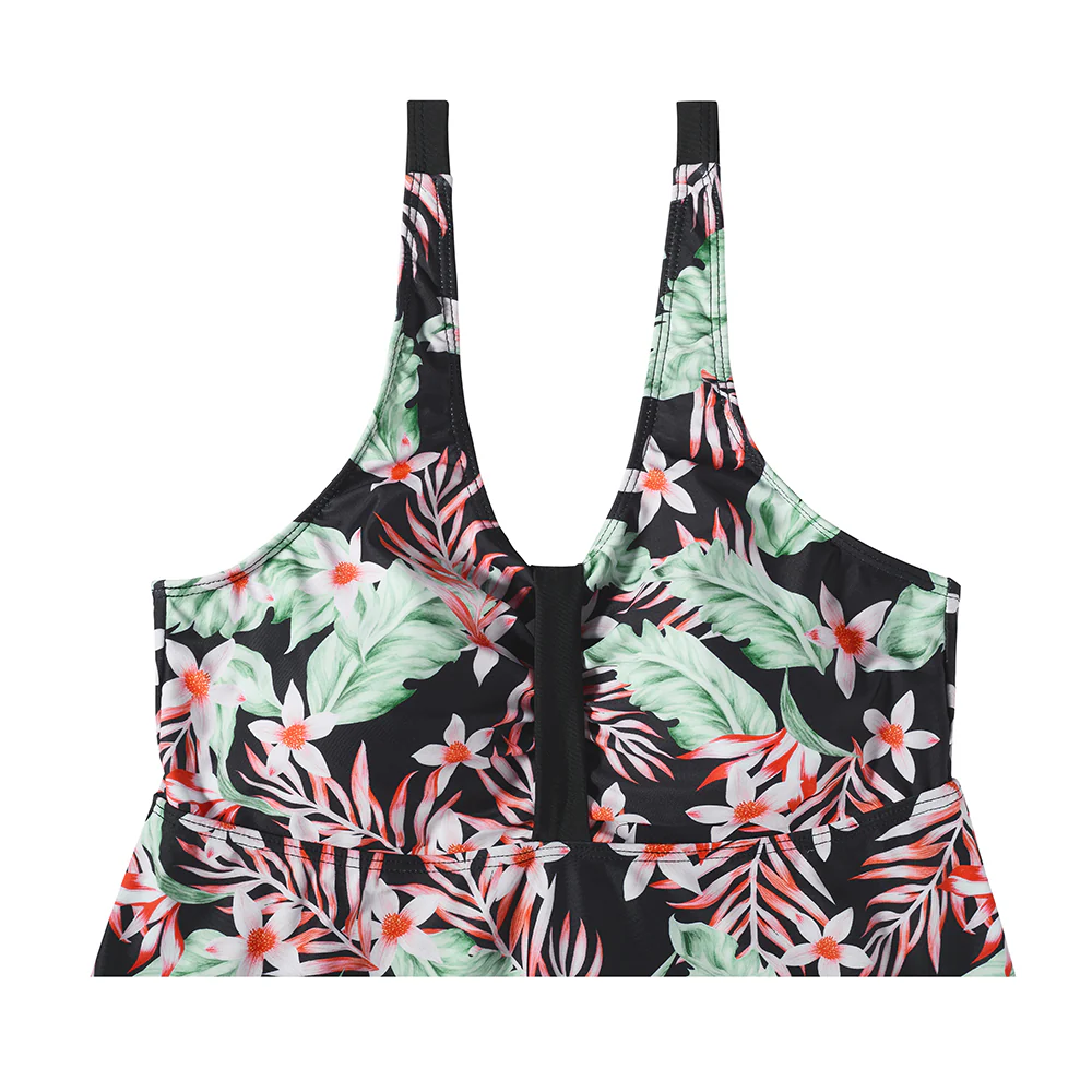 2 Piece Tankini Swimsuit With Double Shoulder Straps - Image 6