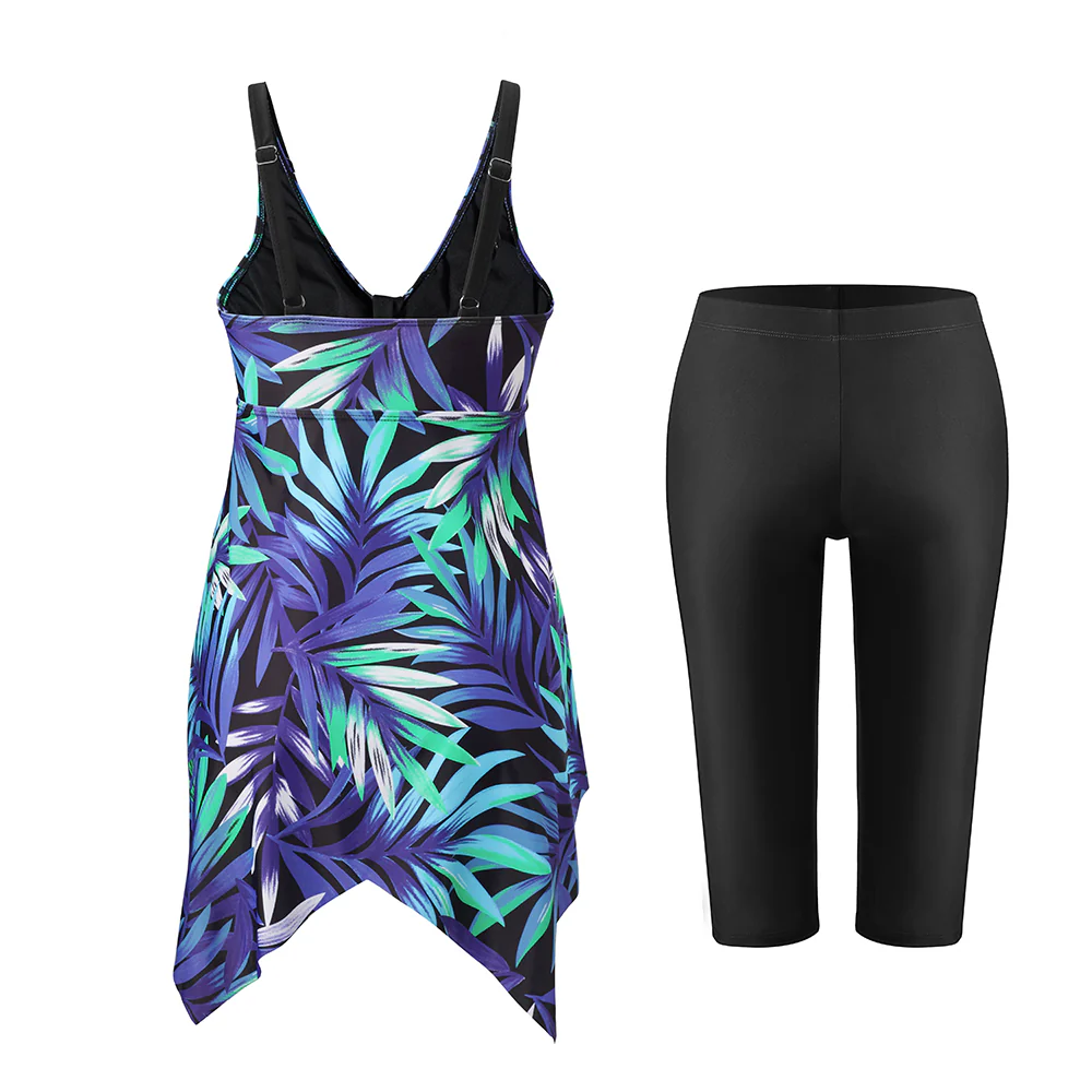 2 Piece Tankini Swimsuit with Double Shoulder Straps - Image 5