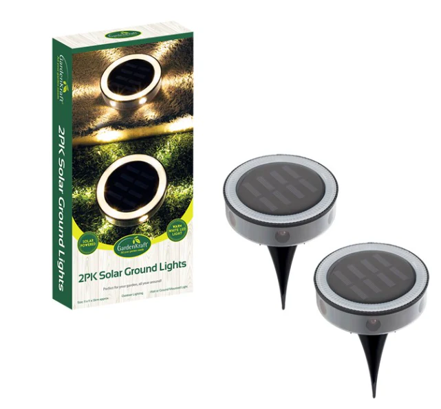 2pk Solar Ground Deck Lights - Image 2