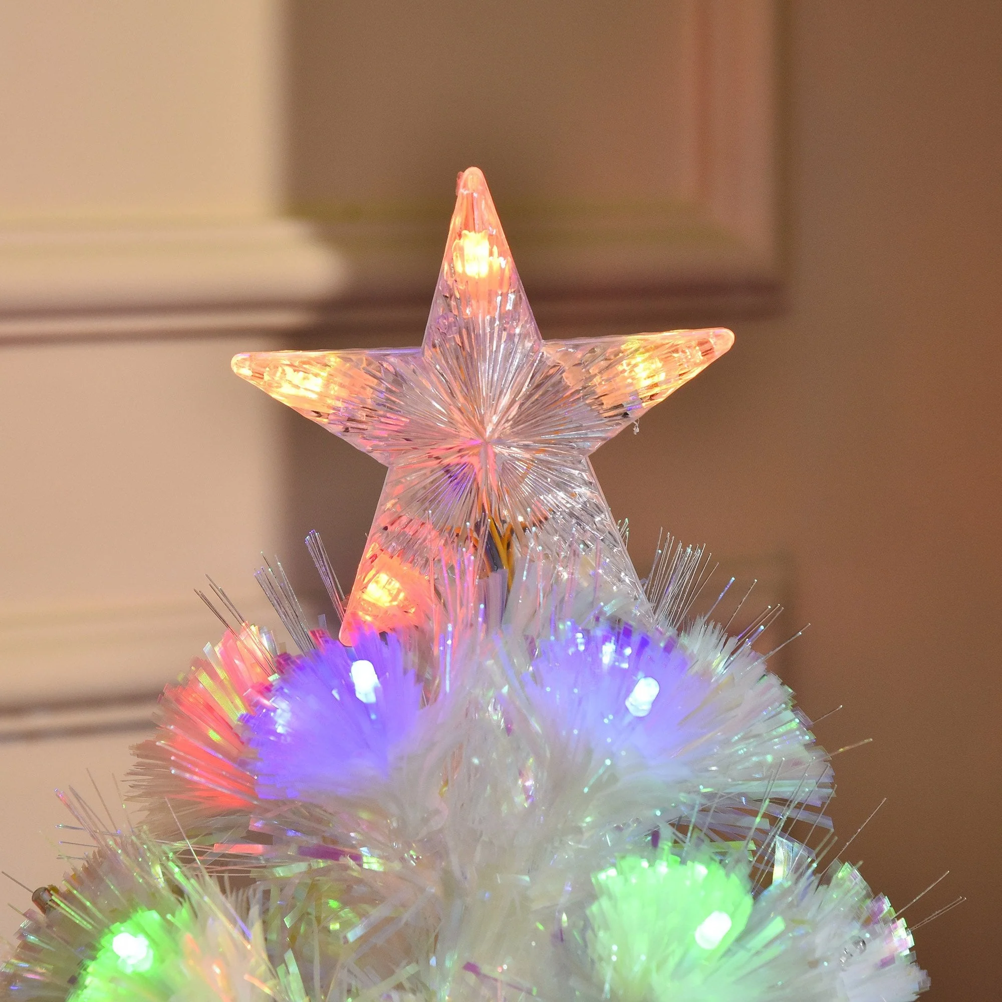 HOMCOM White 3ft Prelit Artificial Christmas Tree - Image 10