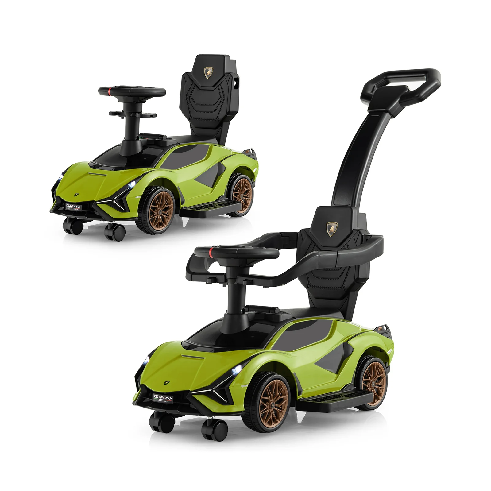 3-in-1 Ride On Push Car with Removable Guardrails and Handle - Image 17