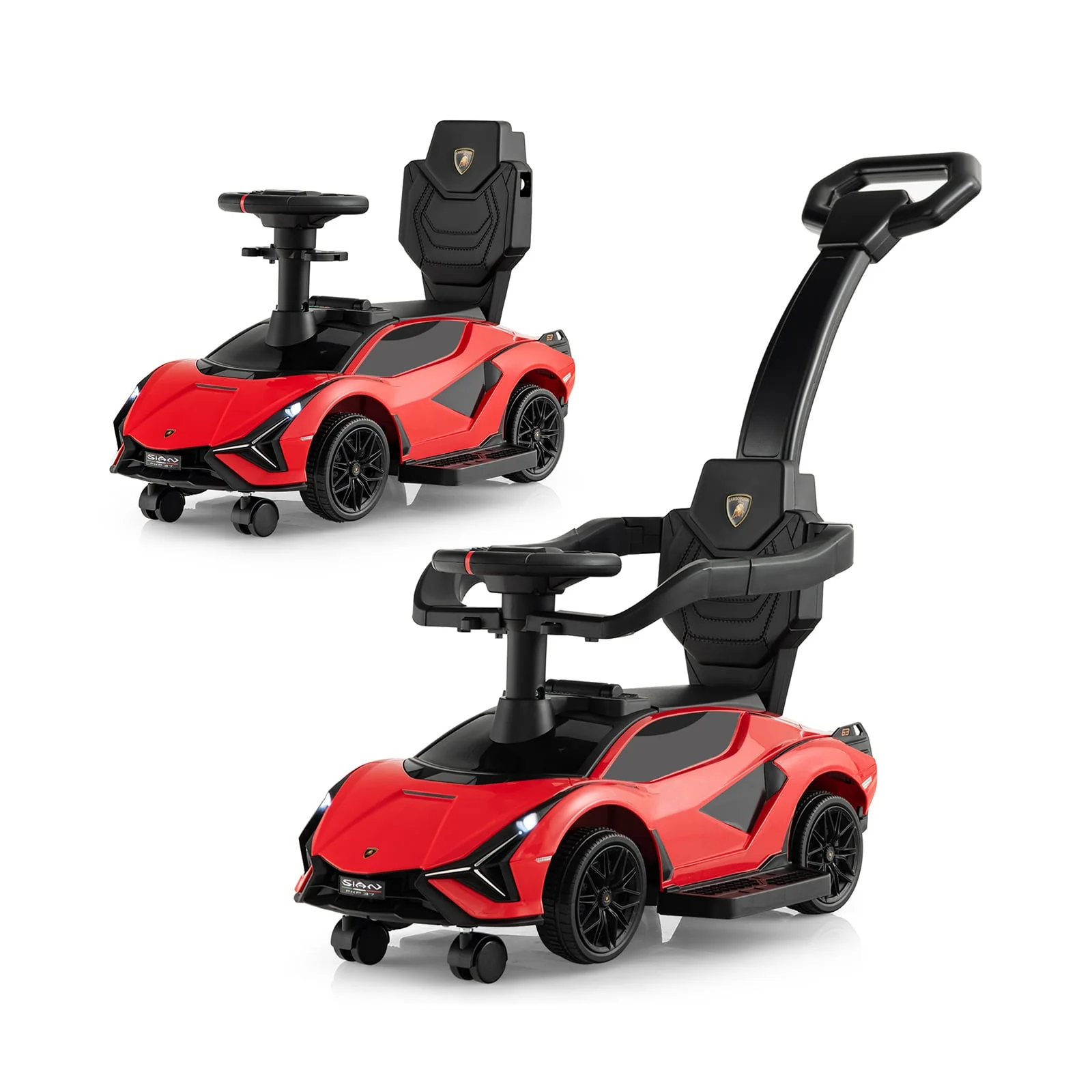 3-in-1 Ride On Push Car with Removable Guardrails and Handle - Image 33