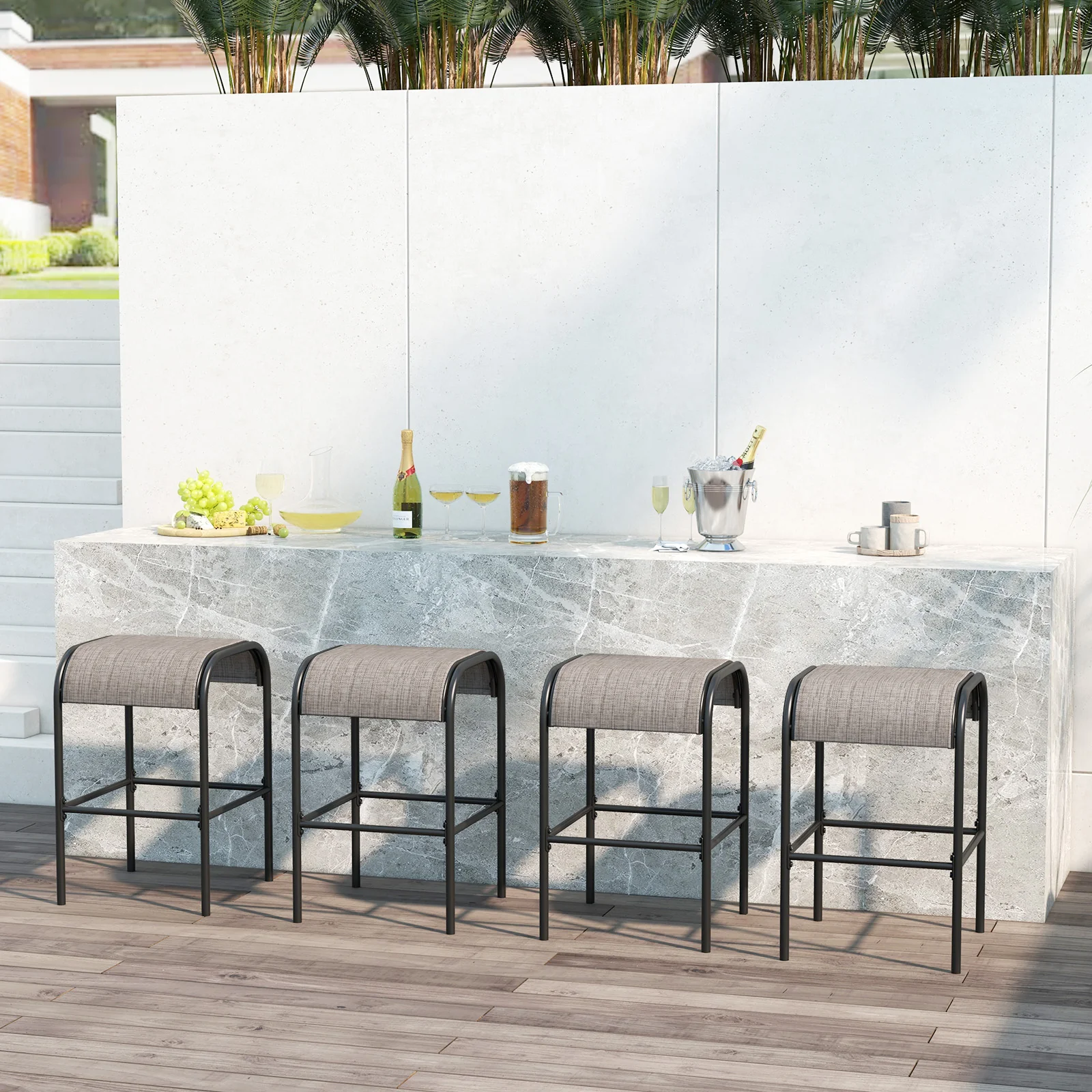 3-Piece Patio Dining Set for Lawn Yard Poolside Garden - Image 6