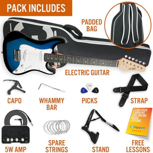 3rd Avenue 3/4 Size Electric Guitar Pack- Pastel Blue - Image 3