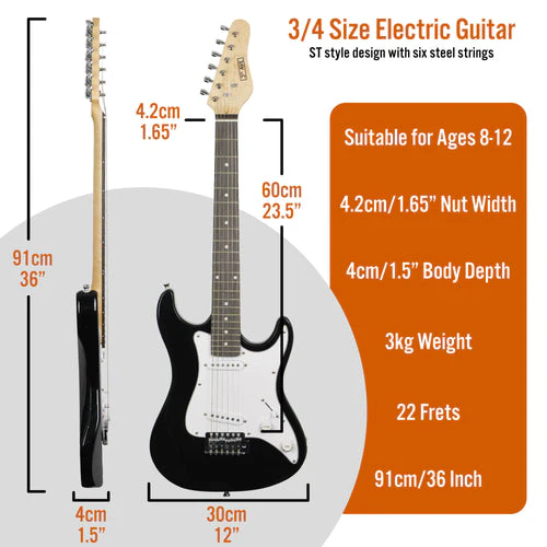 3rd Avenue 3/4 Size Electric Guitar Pack- Pastel Pink - Image 2