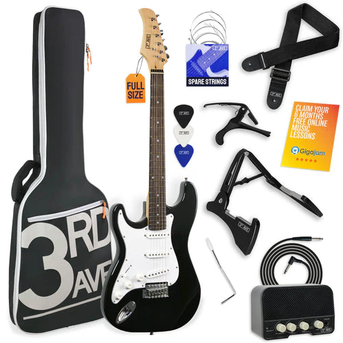 3rd Avenue Electric Guitar Pack - Left Handed - Black