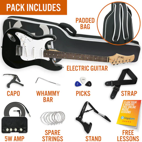 3rd Avenue Electric Guitar Pack - Left Handed - Black - Image 3
