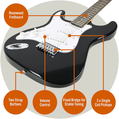 3rd Avenue Electric Guitar Pack - Left Handed - Black - Image 4