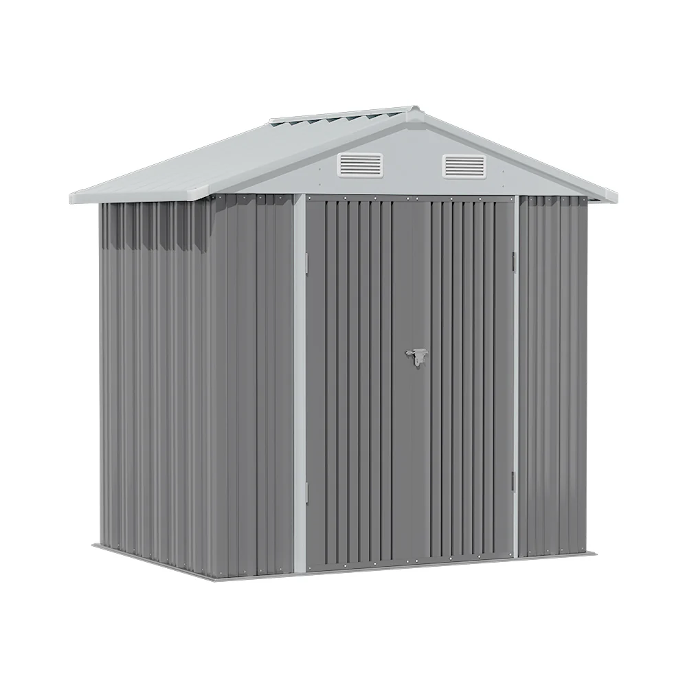 4*6FT/6*8FT/10*8FT/10*12FT Metal Garden Storage Shed With Lockable Door