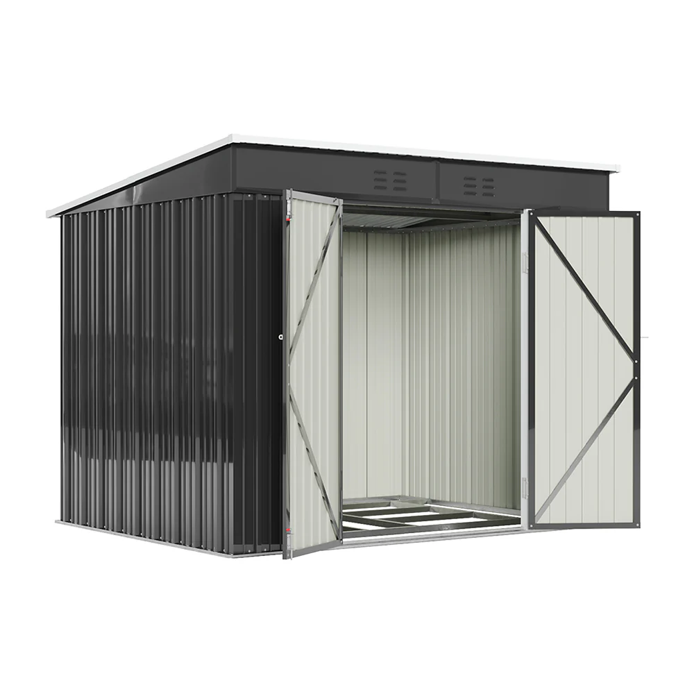 4*8FT/6*8FT Outdoor Galvanized Steel Storage Shed with Dual Doors - Image 6