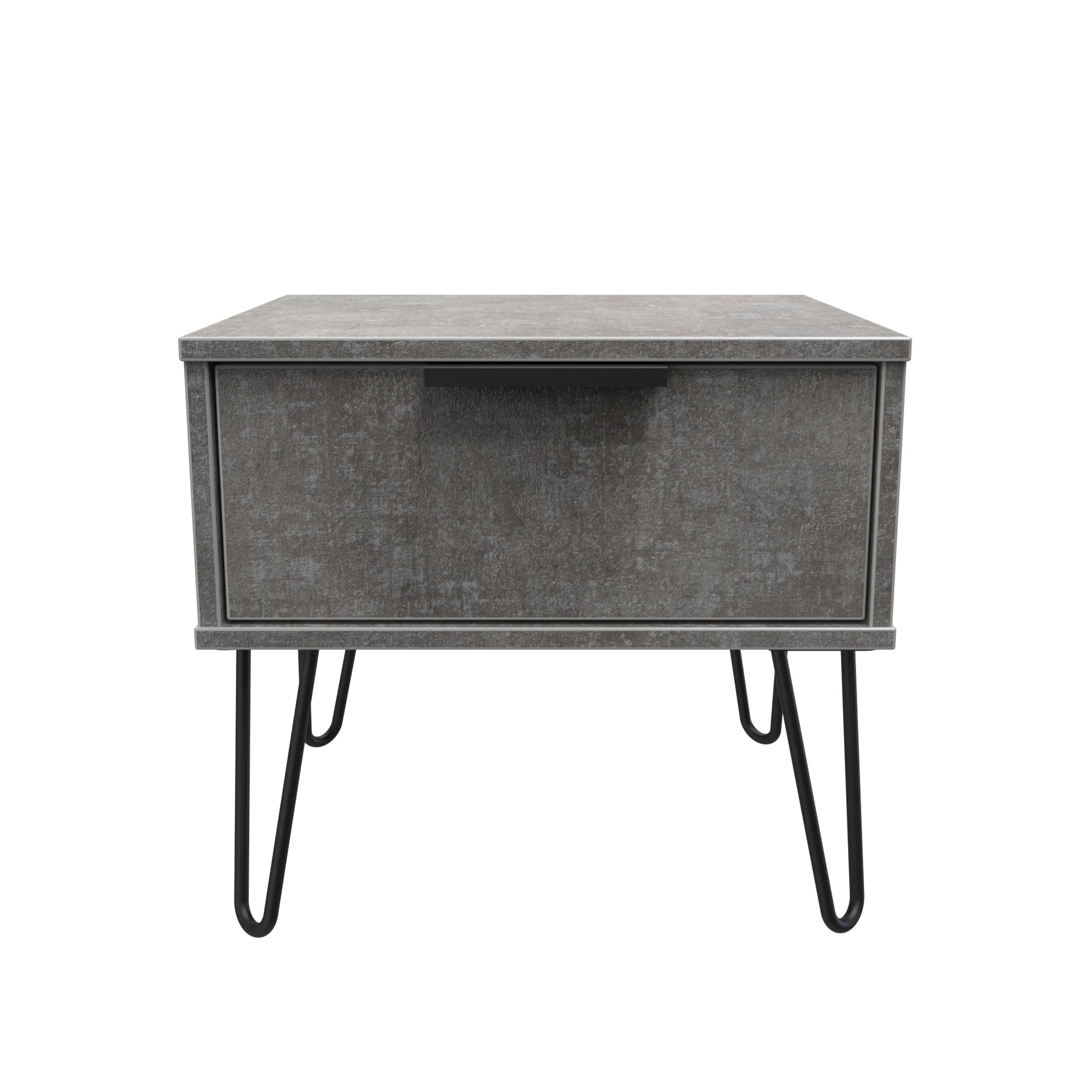 Haiti Ready Assembled Bedside Table with 1 Drawer - Pewter - Image 5