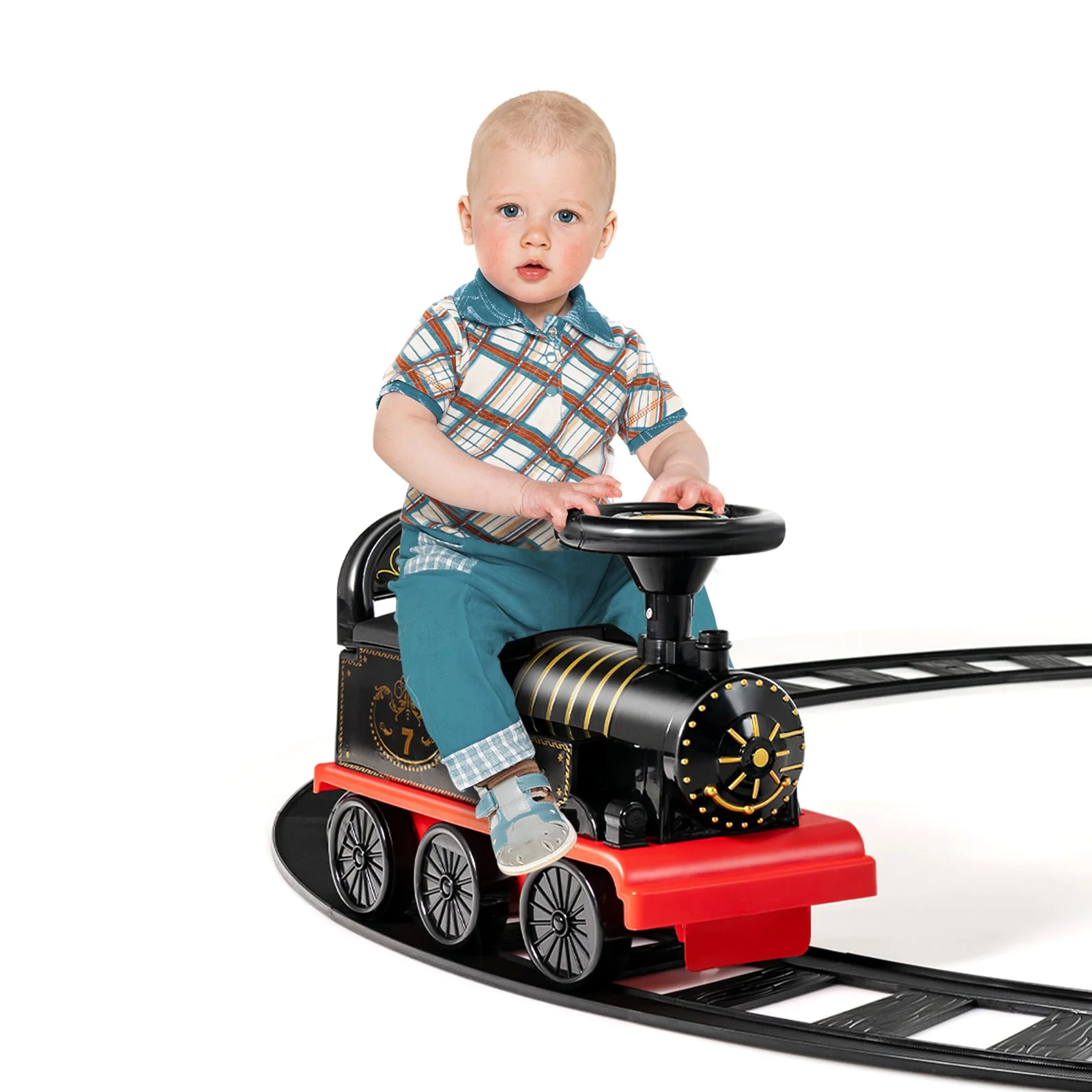 6V Battery Powered Electric Ride On Car for Boys Girls Ages 3+ Years-Black - Image 4