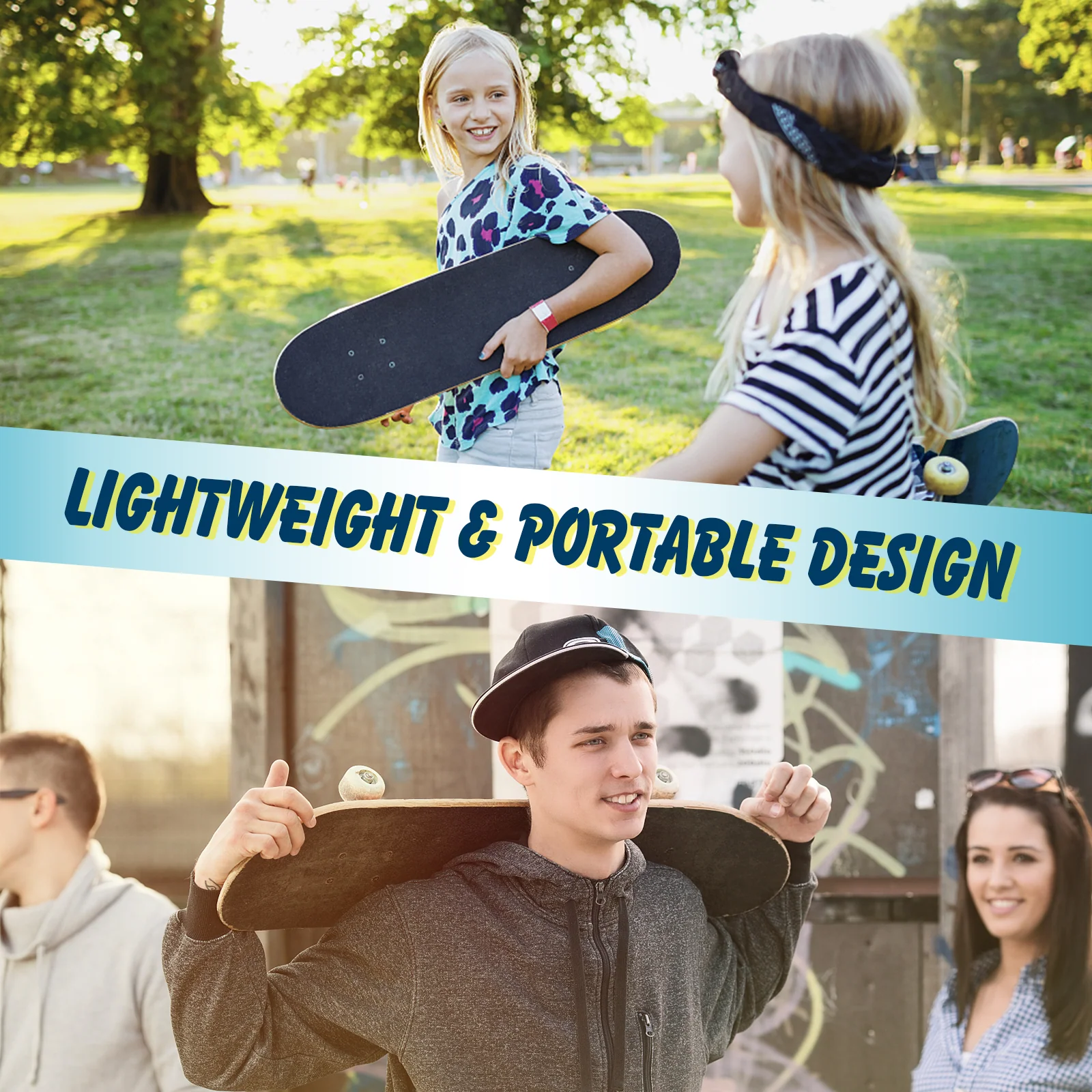 79cm Skateboard Complete Cruiser Standard for Children-Blue - Image 3