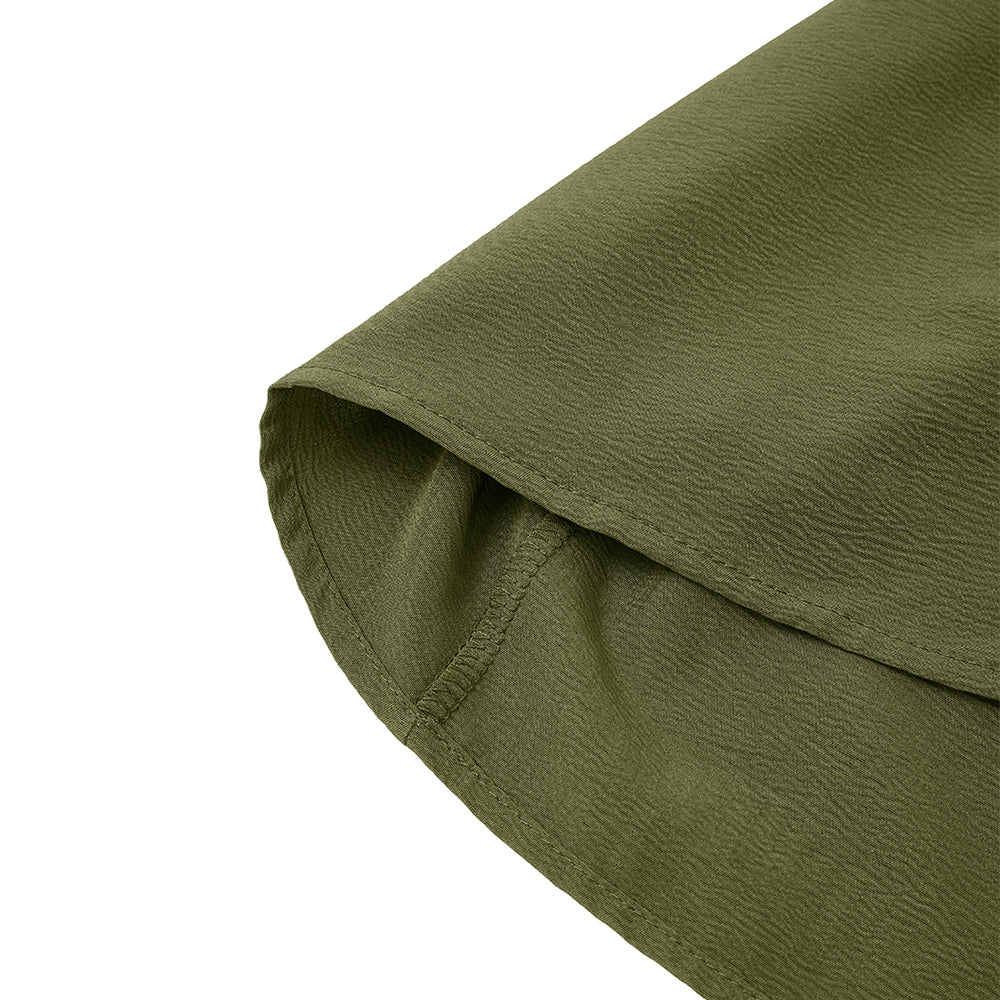 A-line Swing Pleated Midi Skirt - Image 7