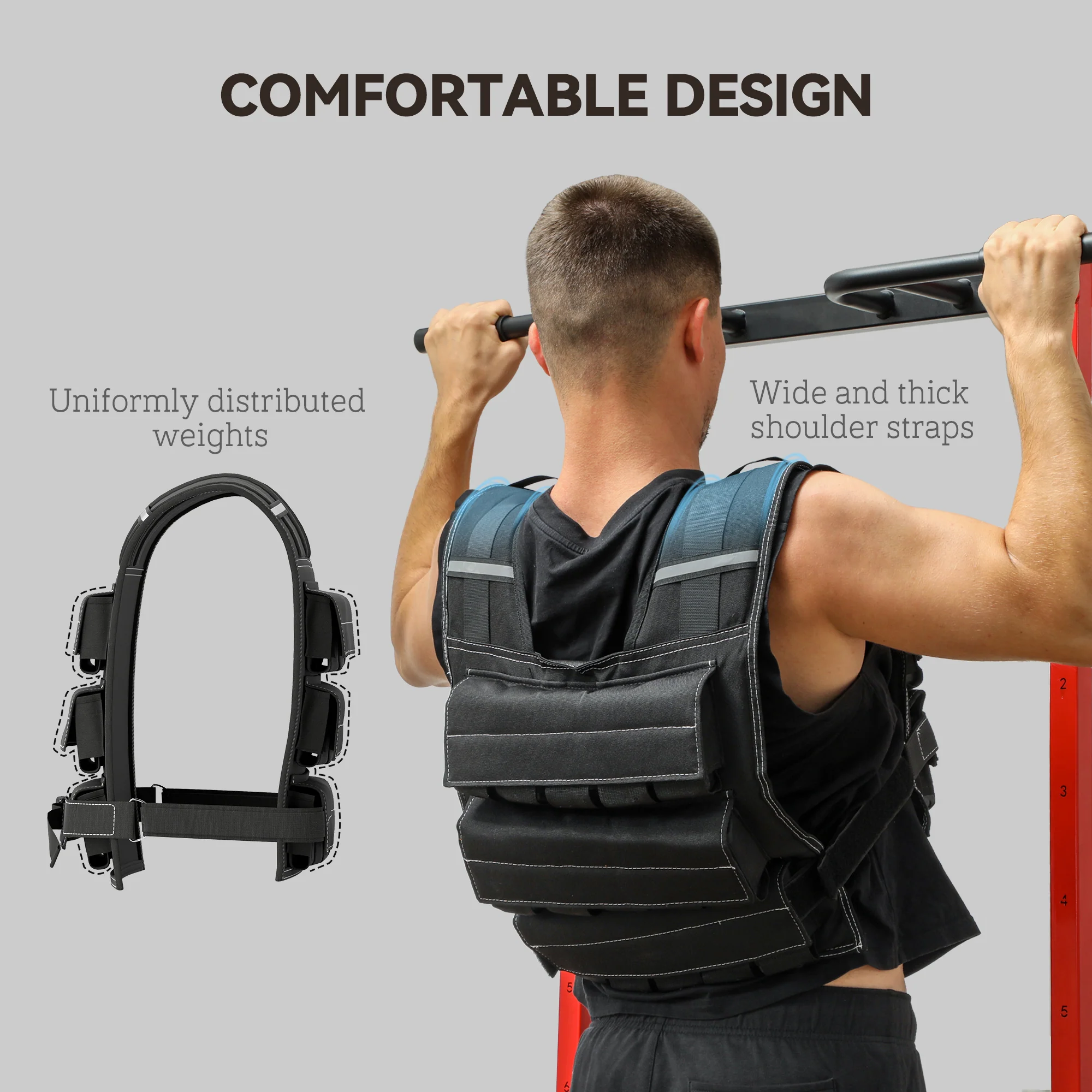 Adjustable Weighted Vest With Metal Weights, Running Weight Vest - Image 15