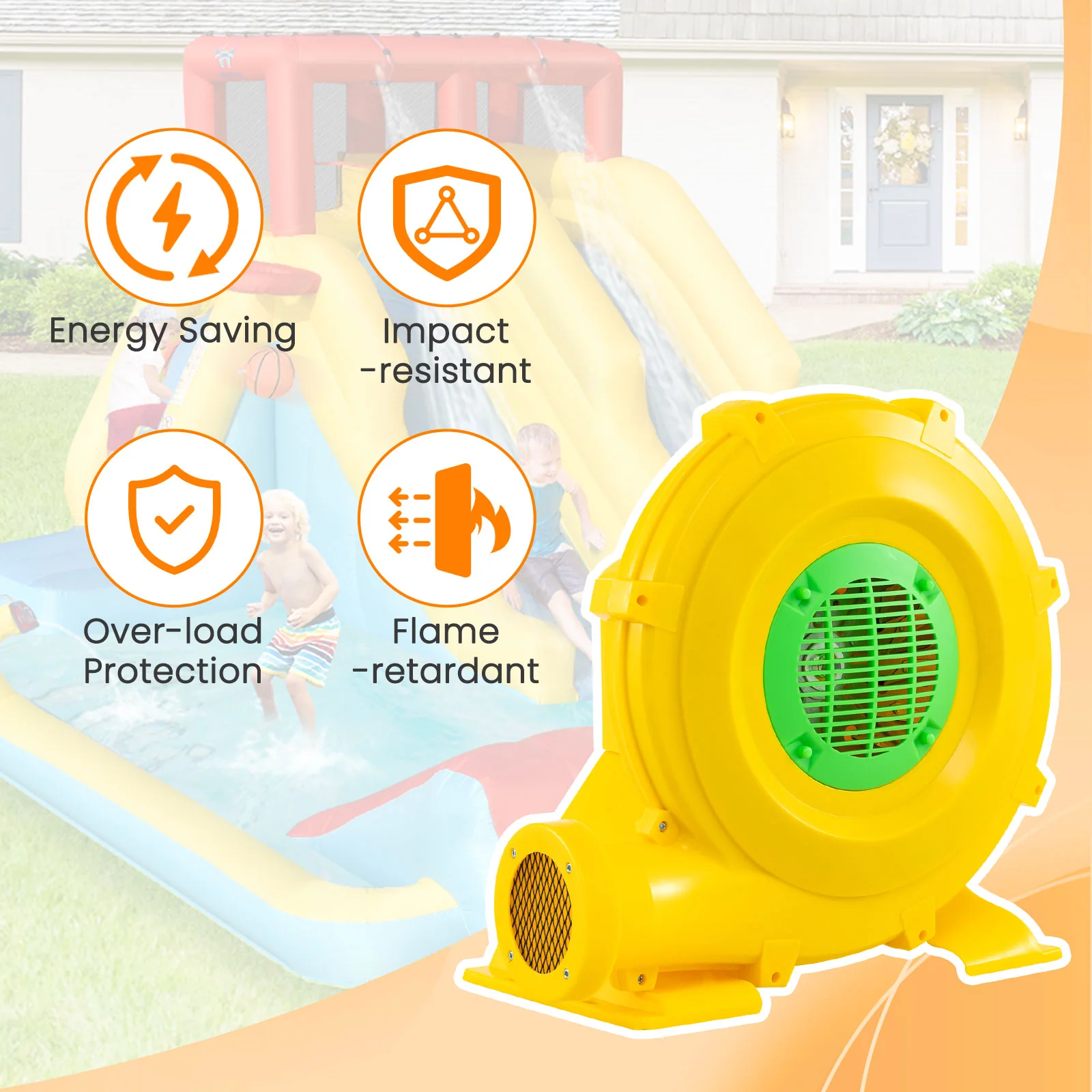 Air Blower 750W Air Pump Fan With Convenient Handle And Ground Stakes - Image 6
