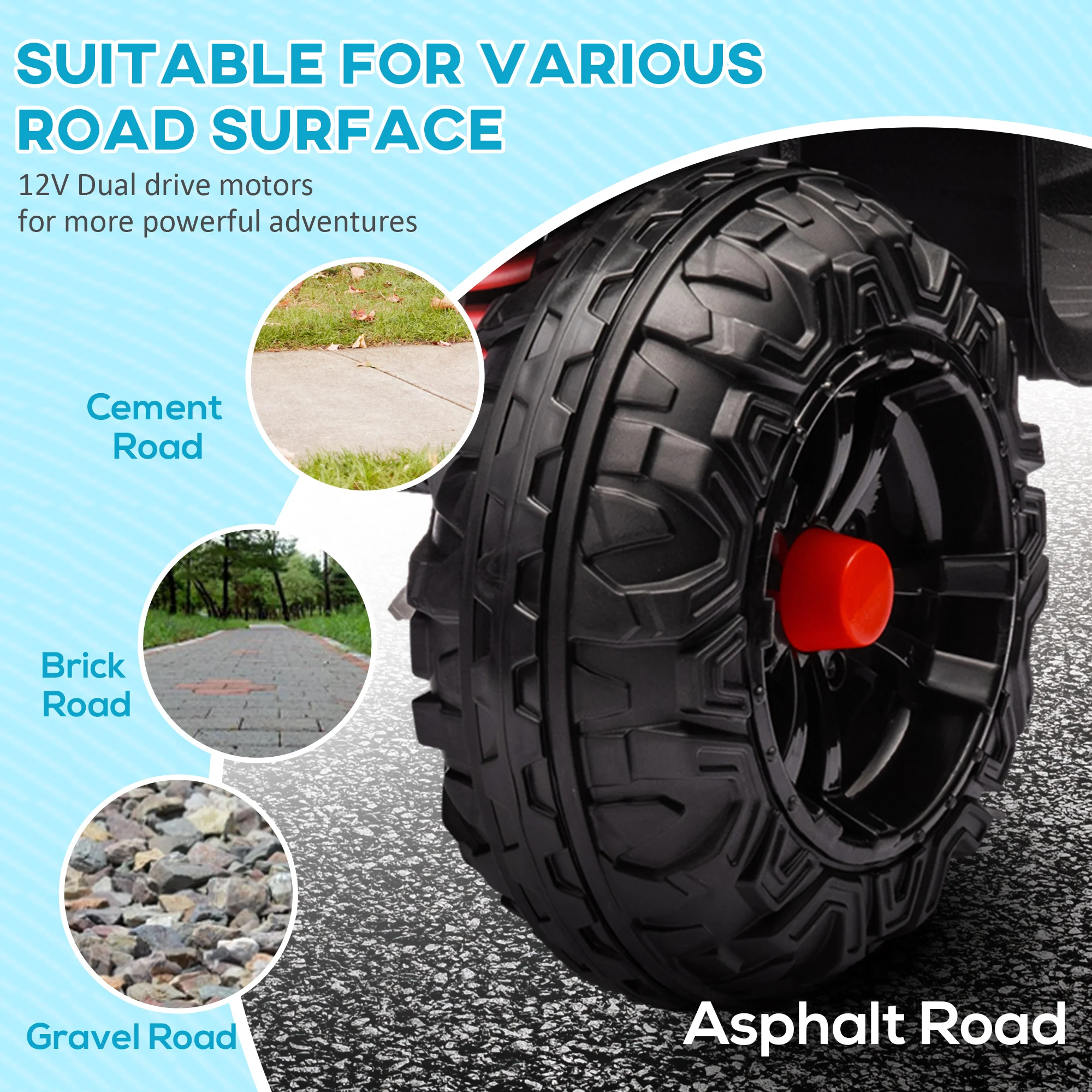 AIYAPLAY 12V Kids Electric Quad Bike With 4 Wheels Spring Suspension - Image 6