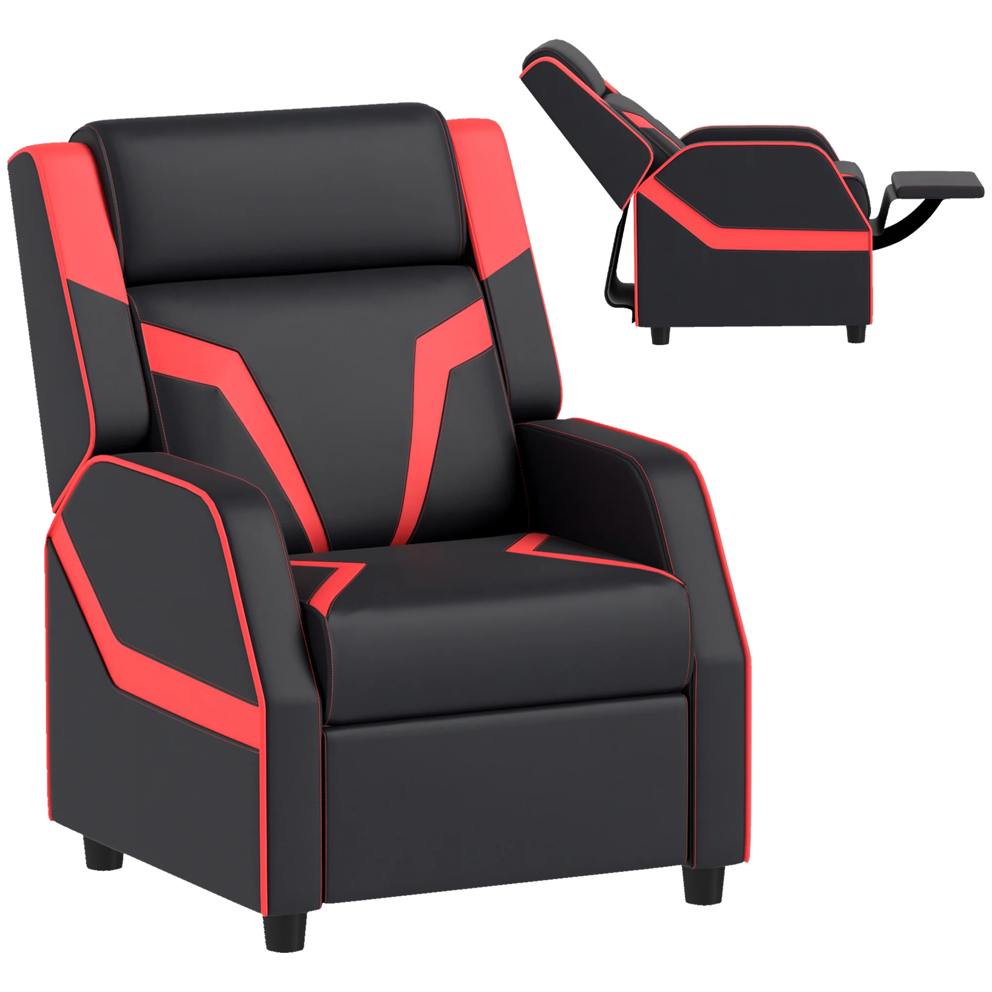 AIYAPLAY 2 In 1 Kids Armchair Recliner, PU Leather, For 3-9 Years Old, Pink - Image 10