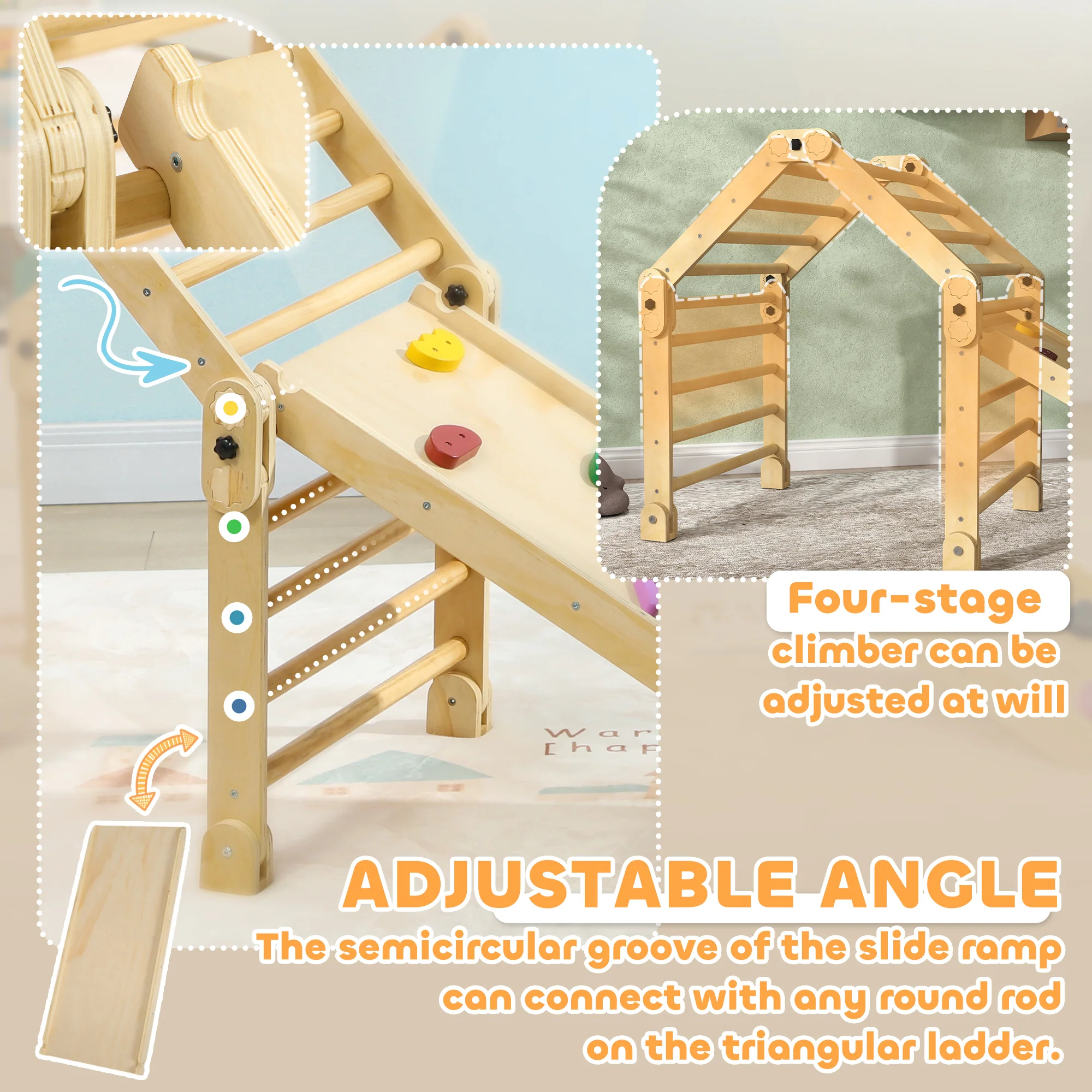 AIYAPLAY 3 In 1 Kids Climbing Set, Foldable Toddler Climbing Toys With Ramp - Image 6