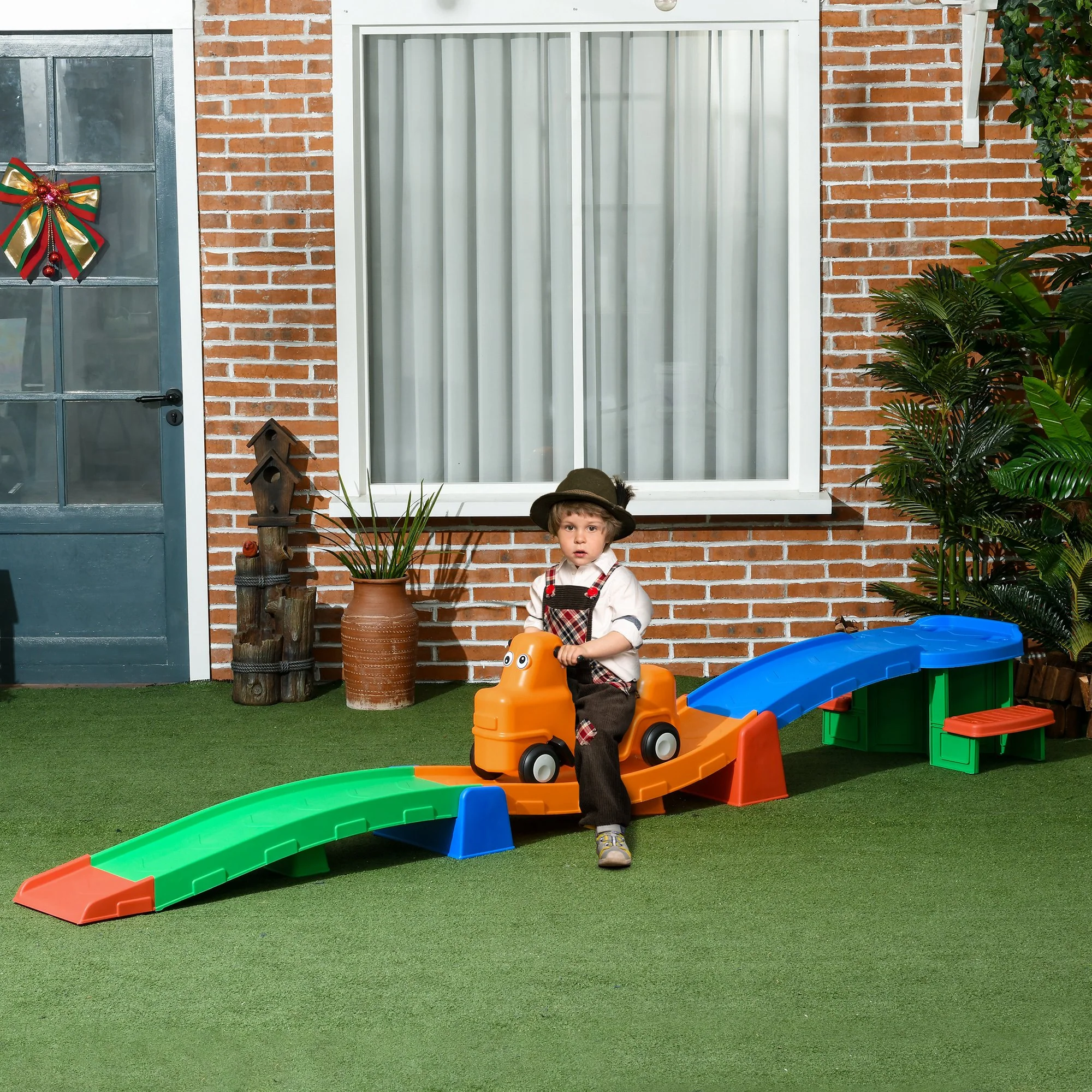AIYAPLAY 3(m) 4 Pieces Up And Down Kids Rollercoaster, For Ages 2-5 Years - Image 2