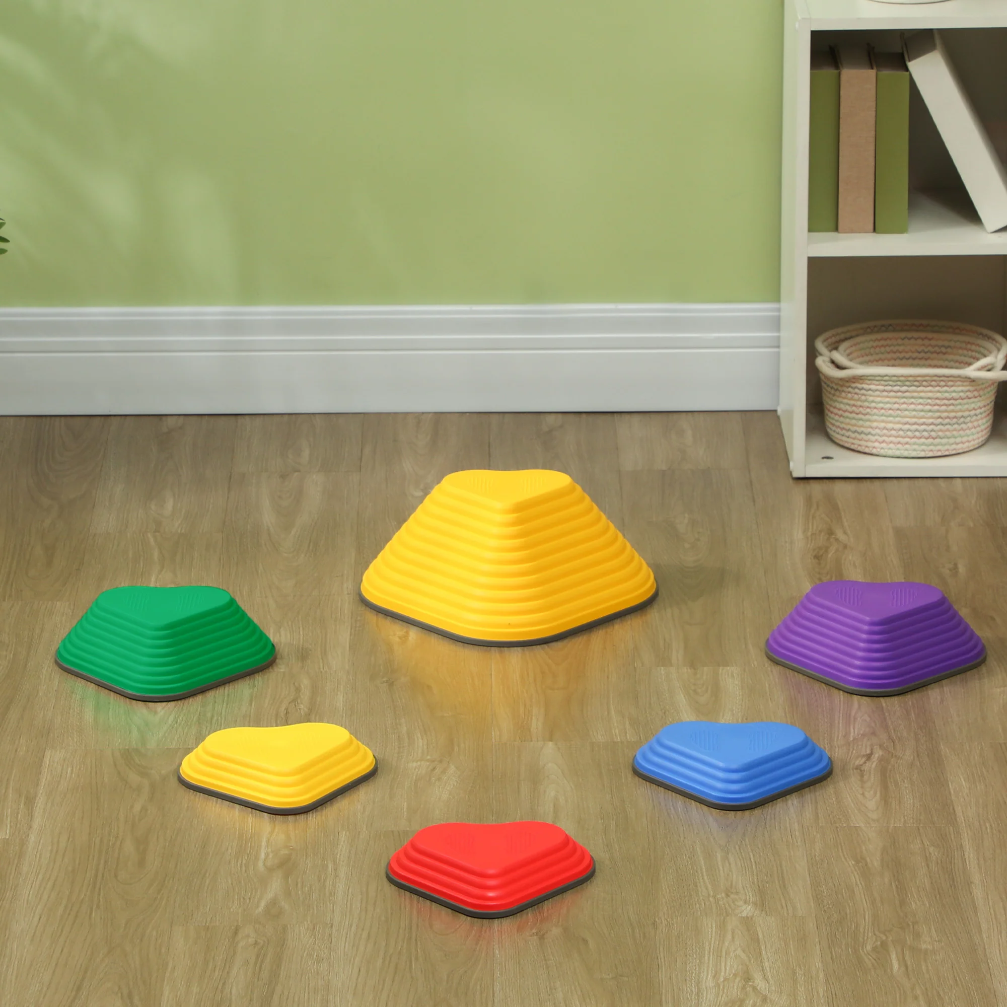 AIYAPLAY 6PCs Kids Stepping Stones, Non-Slip Stackable River Stones - Image 10