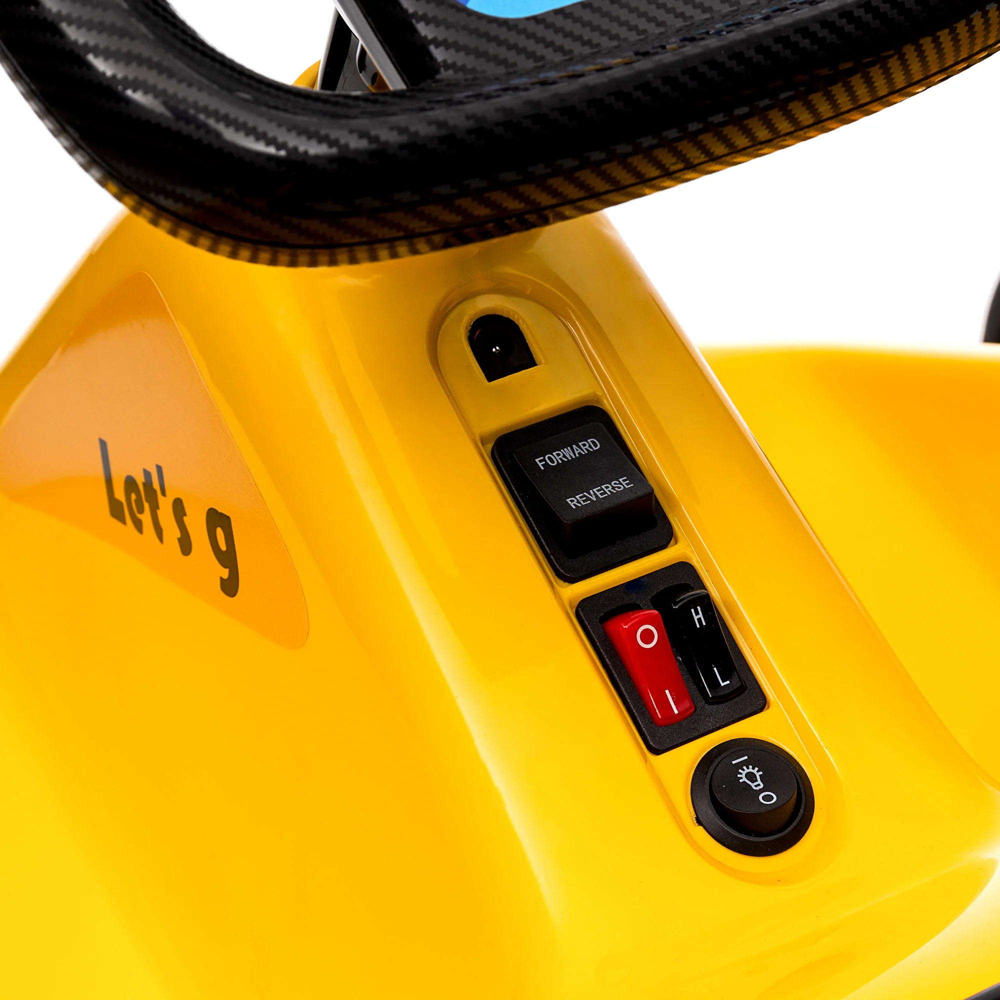 AIYAPLAY 6V Electric Go Kart W/ Music, Light, Horn, For 3-5 Years - Blue/Red/Yellow - Image 9