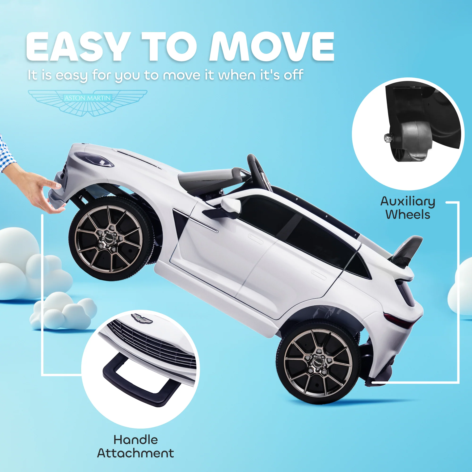 AIYAPLAY Aston Martin DBX Licensed 12V Kids Electric Car w/ Remote - Image 24