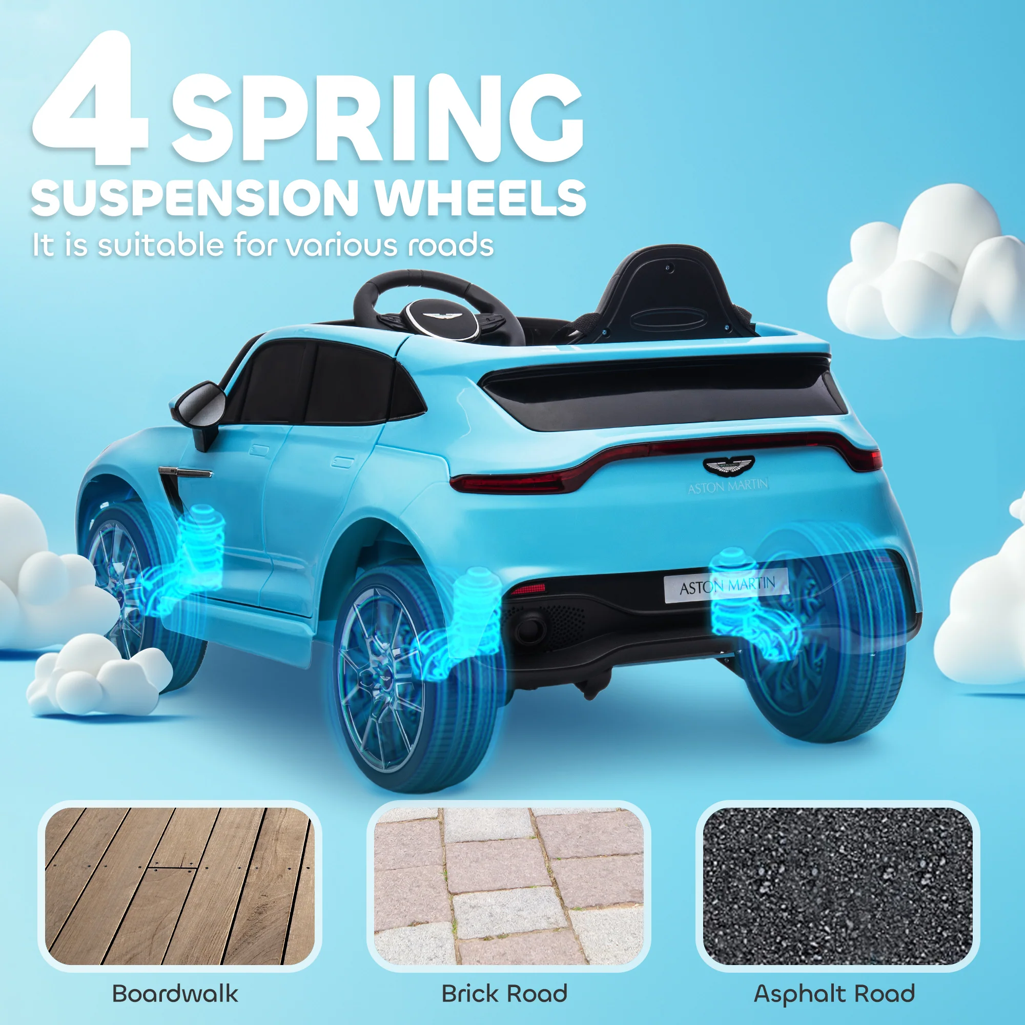 AIYAPLAY Aston Martin DBX Licensed 12V Kids Electric Car w/ Remote - Image 8