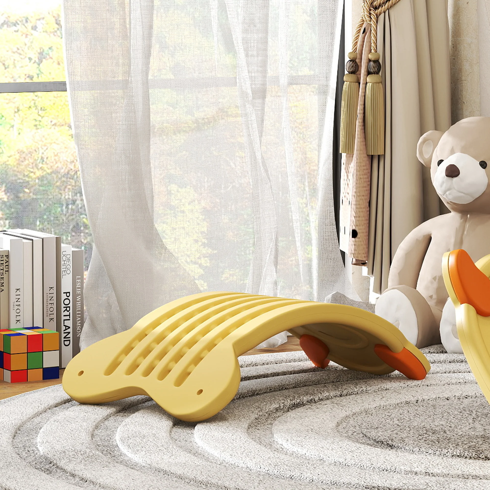 AIYAPLAY Balance Board For Kids Balance Training & Sensory Play - Yellow/Pink/Blue - Image 9