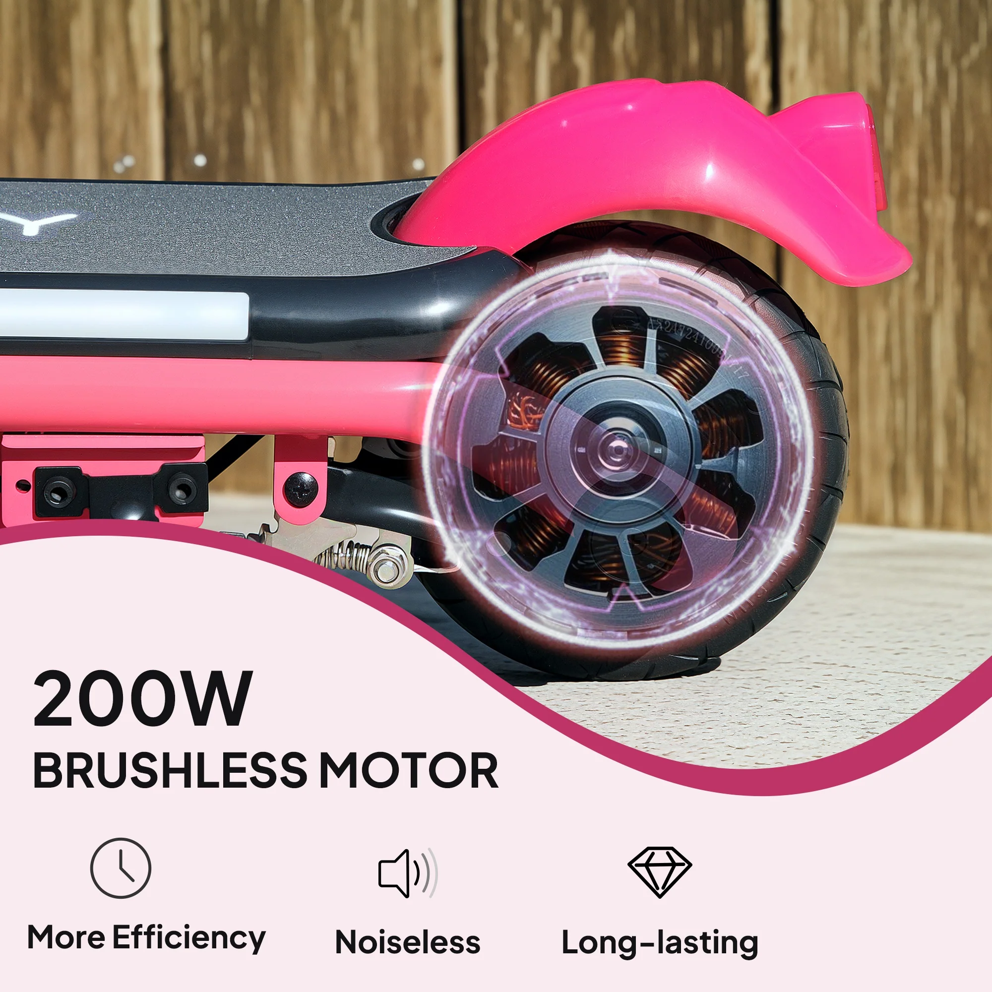 AIYAPLAY Electric Scooter for 6-14 with Dual Brakes & Colourful Light - Image 15
