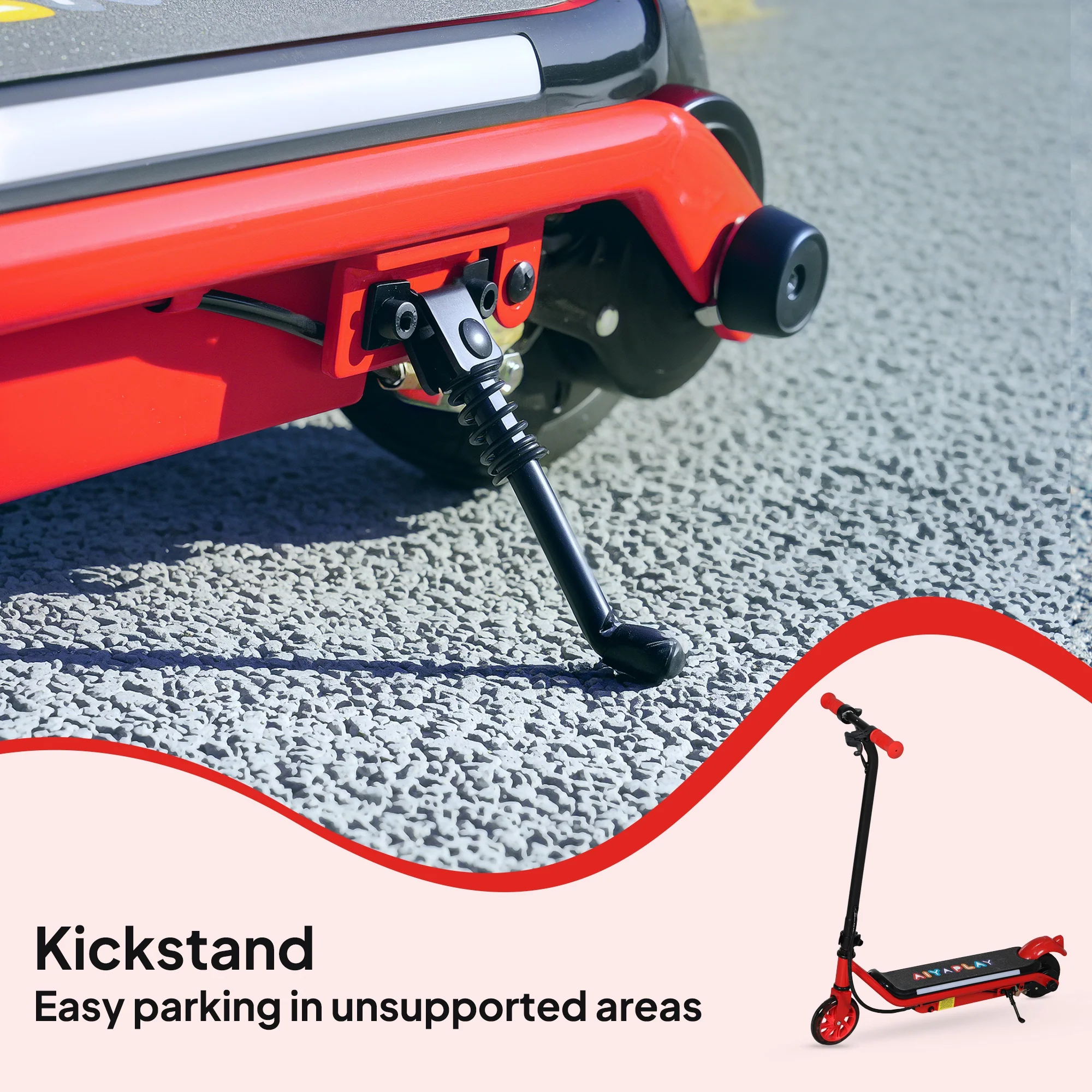 AIYAPLAY Electric Scooter for 6-14 with Dual Brakes & Colourful Light - Image 27