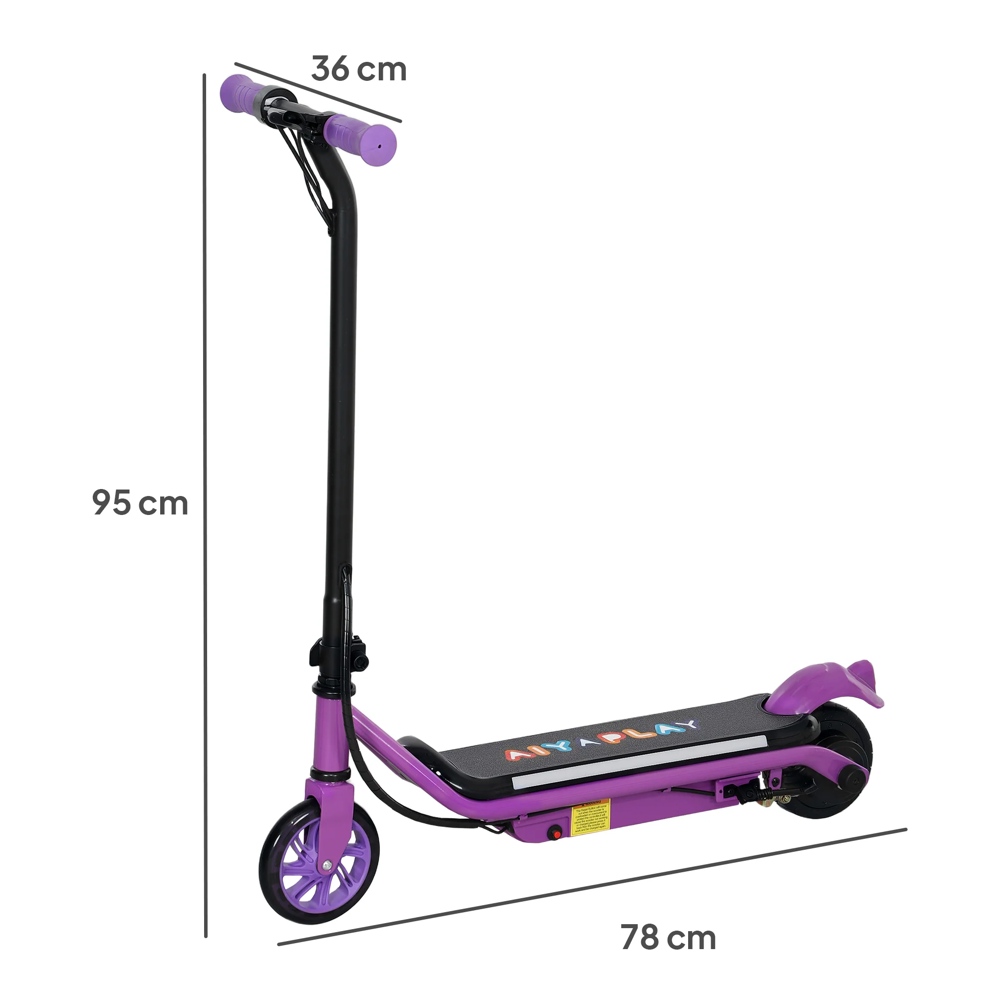 AIYAPLAY Electric Scooter for 6-14 with Dual Brakes & Colourful Light - Image 32