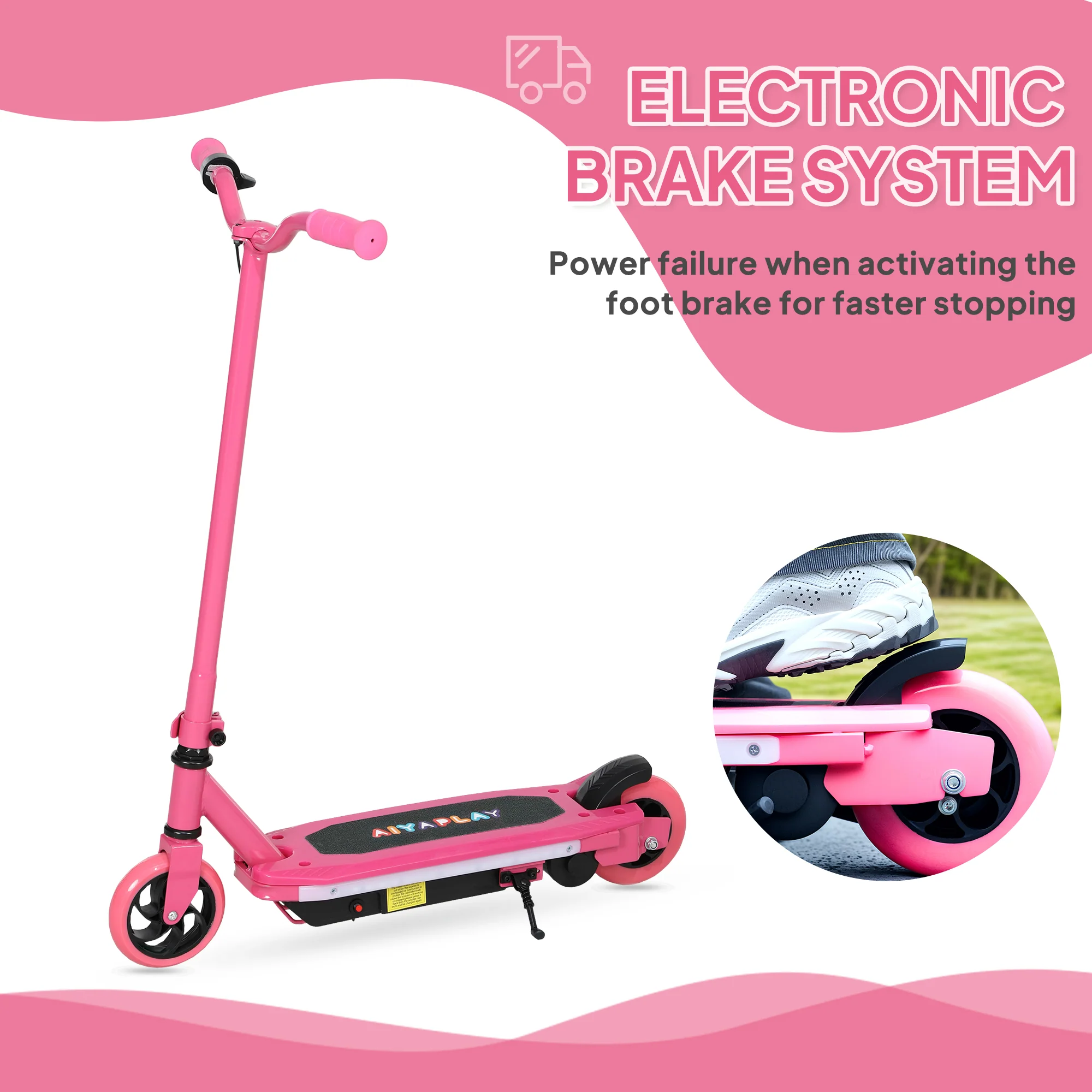 AIYAPLAY Electric Scooter For Ages 6-14, With Colourful Light - Image 13