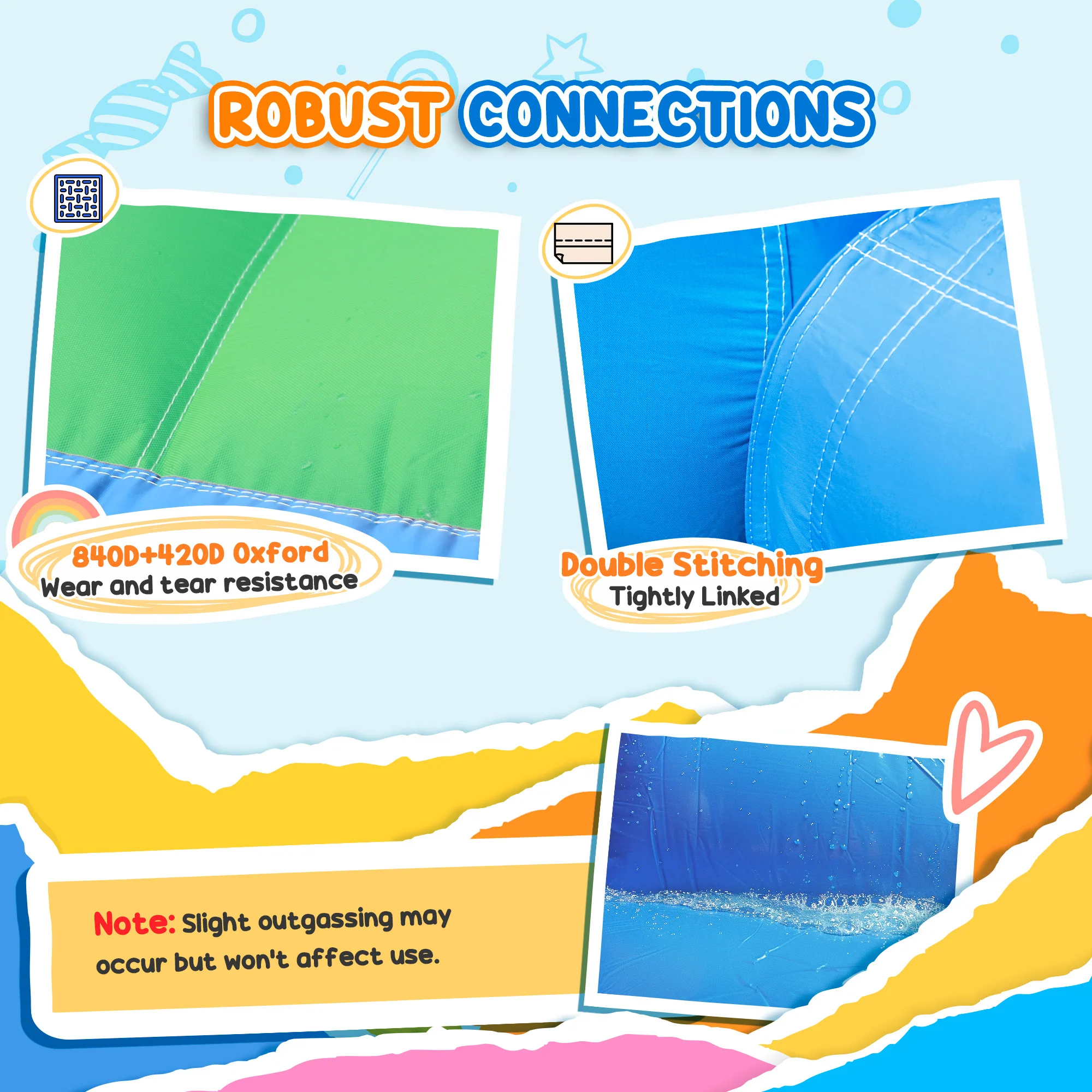 AIYAPLAY Inflatable Bouncy Castle With 680W Blower For Kids, 416x370x195 Cm - Image 4