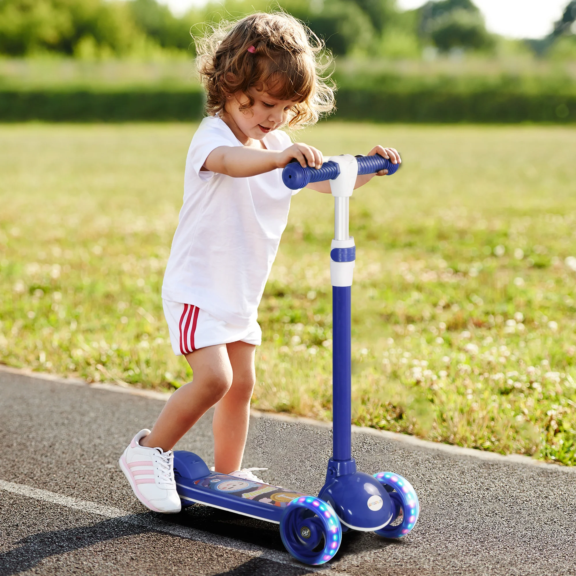 AIYAPLAY Kids 3 Wheel Scooter For 2-6 Years Old W/ Adjustable Height - Image 11