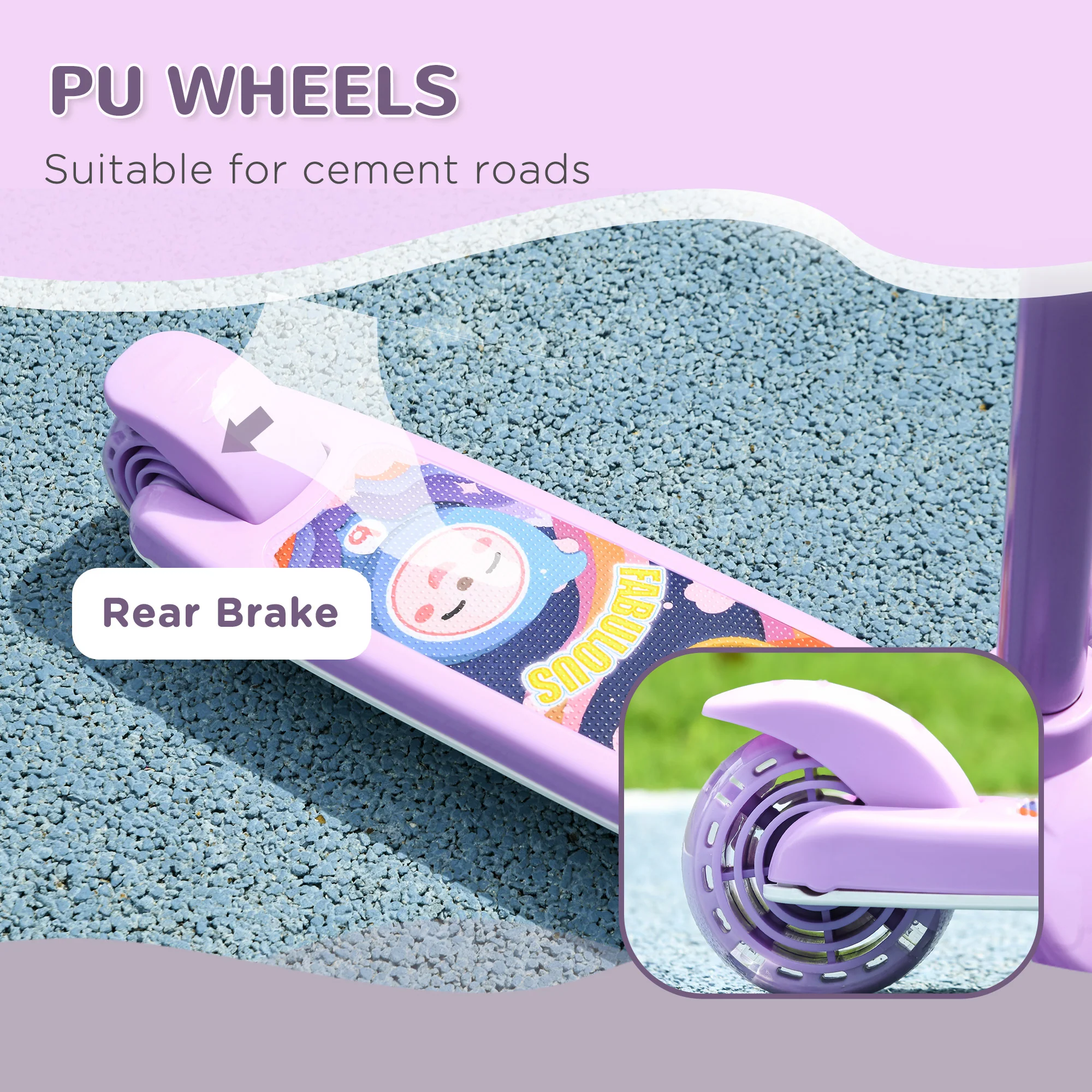 AIYAPLAY Kids 3 Wheel Scooter For 2-6 Years Old W/ Adjustable Height - Image 22