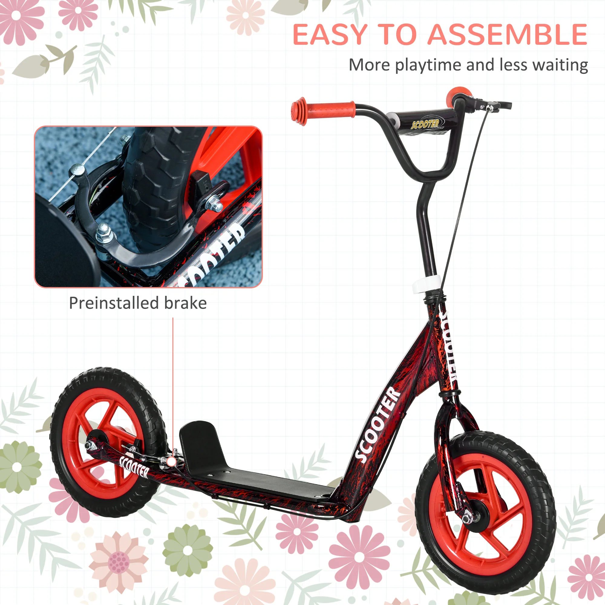 AIYAPLAY Kids Scooter With Adjustable Handlebar, Kick Scooter - Image 22