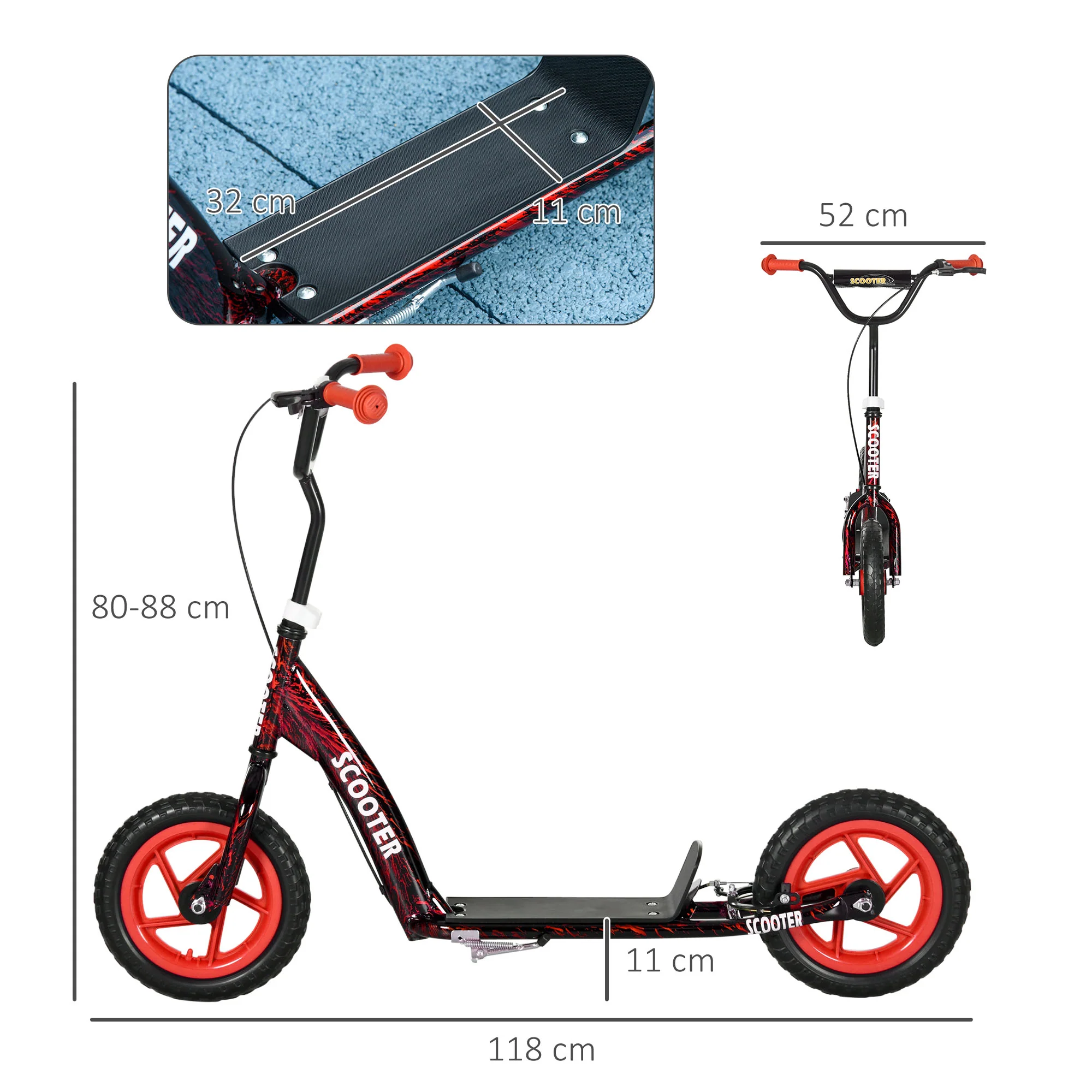 AIYAPLAY Kids Scooter With Adjustable Handlebar, Kick Scooter - Image 23