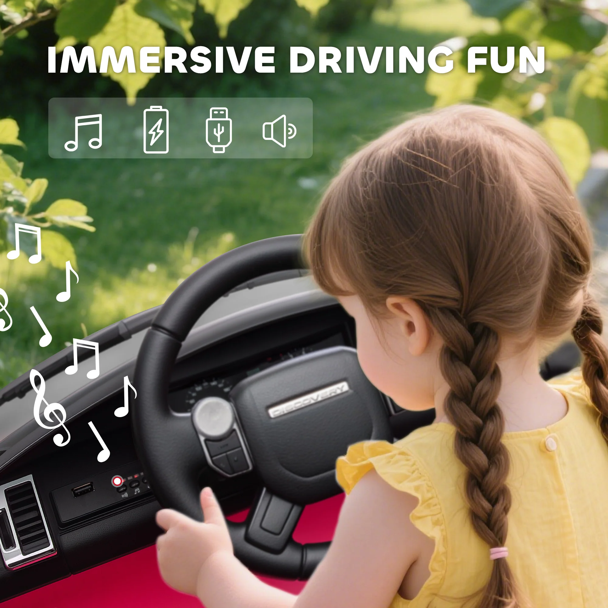 AIYAPLAY Land Rover Discovery Licensed 12V Kids Electric Car W/ Remote - Image 26