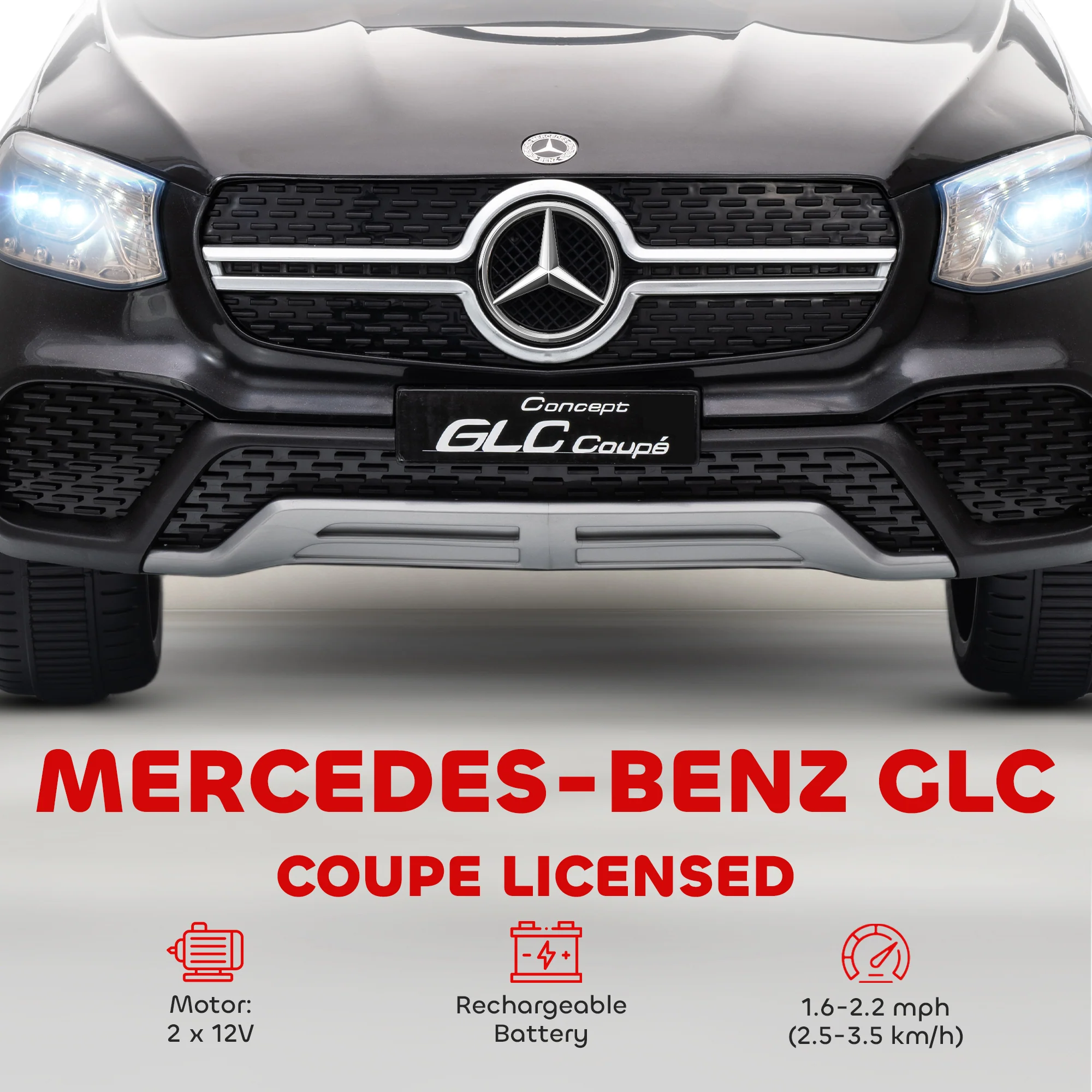 AIYAPLAY Mercedes-Benz GLC Licensed Kids Ride On Car With Remote, - Image 3