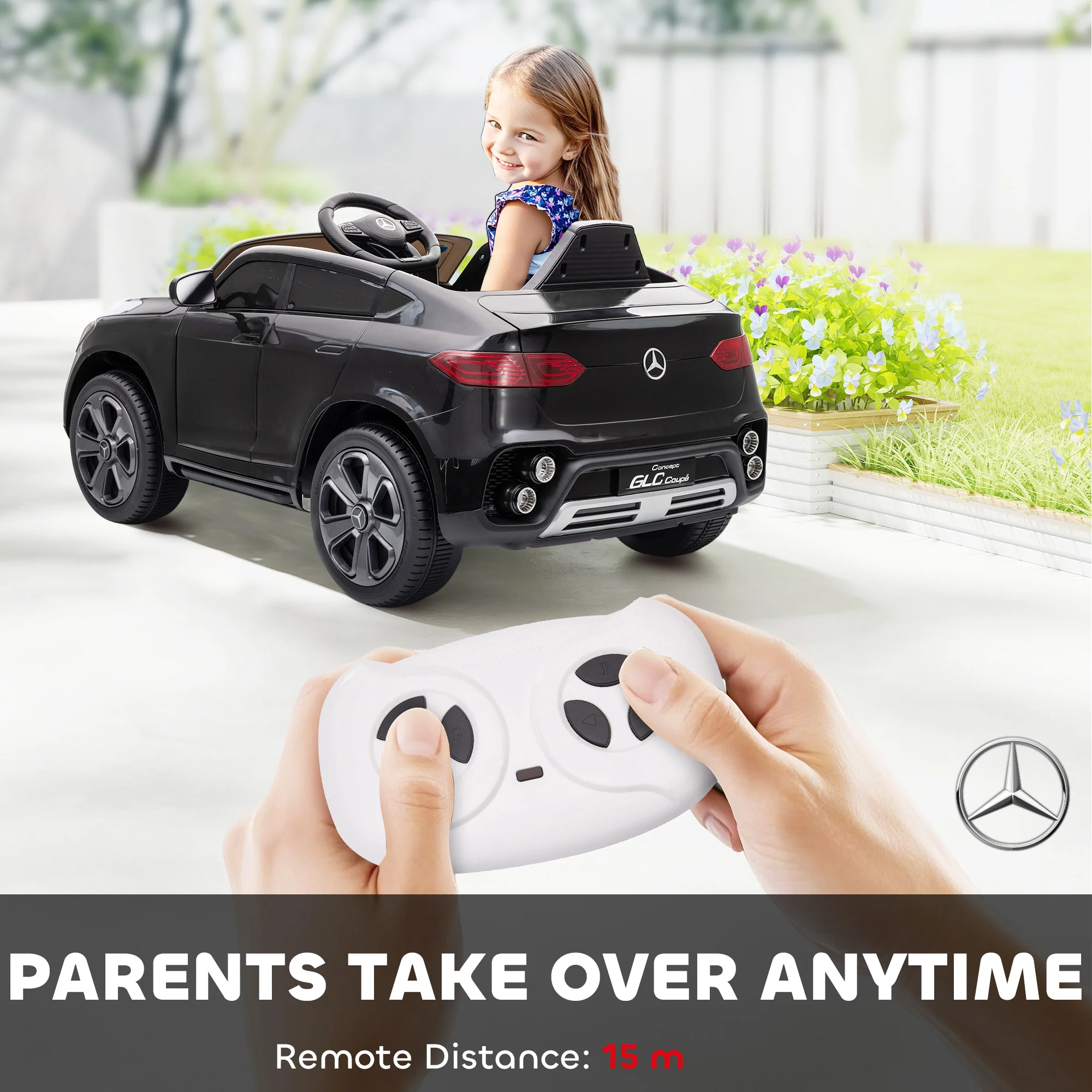 AIYAPLAY Mercedes-Benz GLC Licensed Kids Ride On Car With Remote, - Image 4