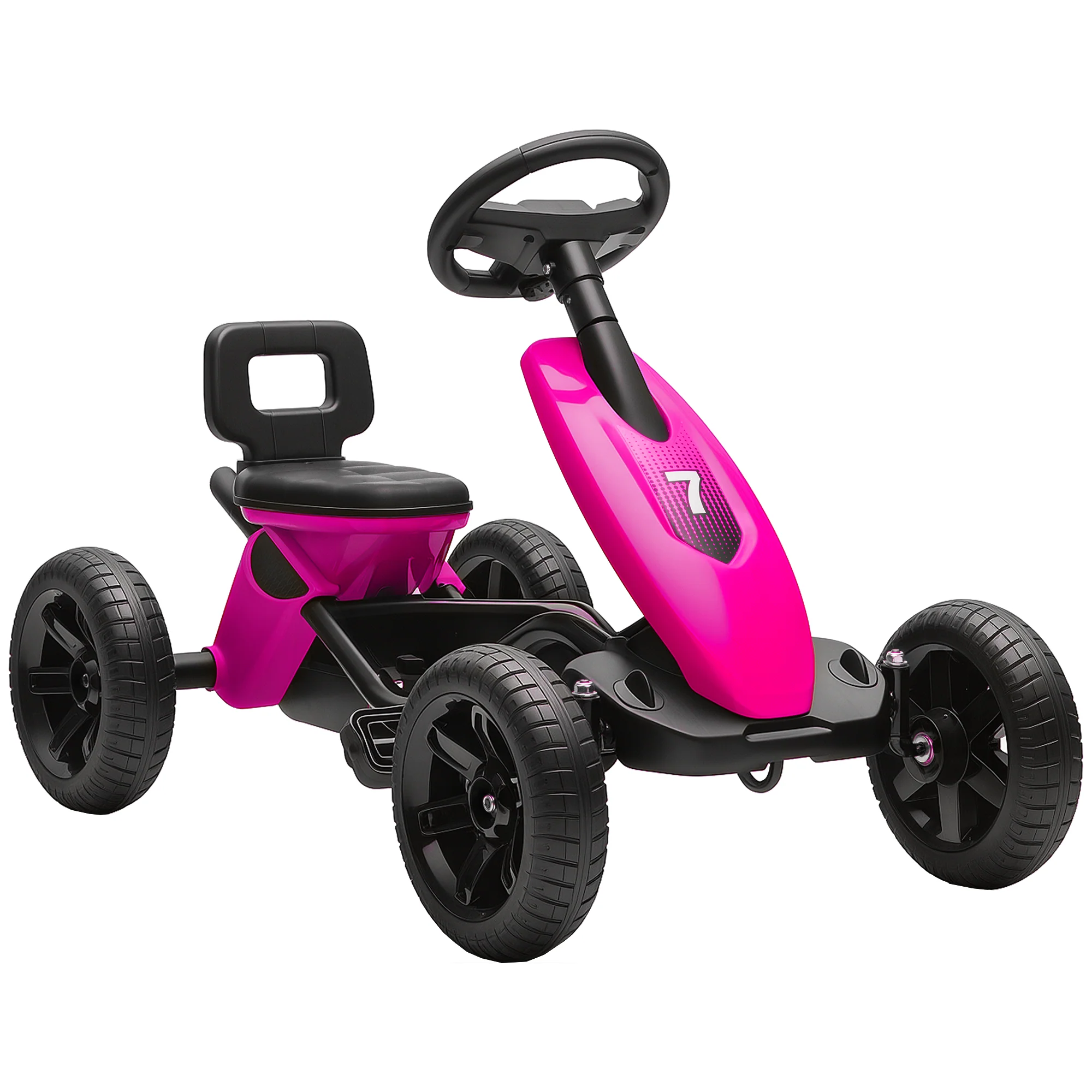 AIYAPLAY Pedal Go-Kart For Kids With Silent EVA Wheels, Metal Frame - Image 19